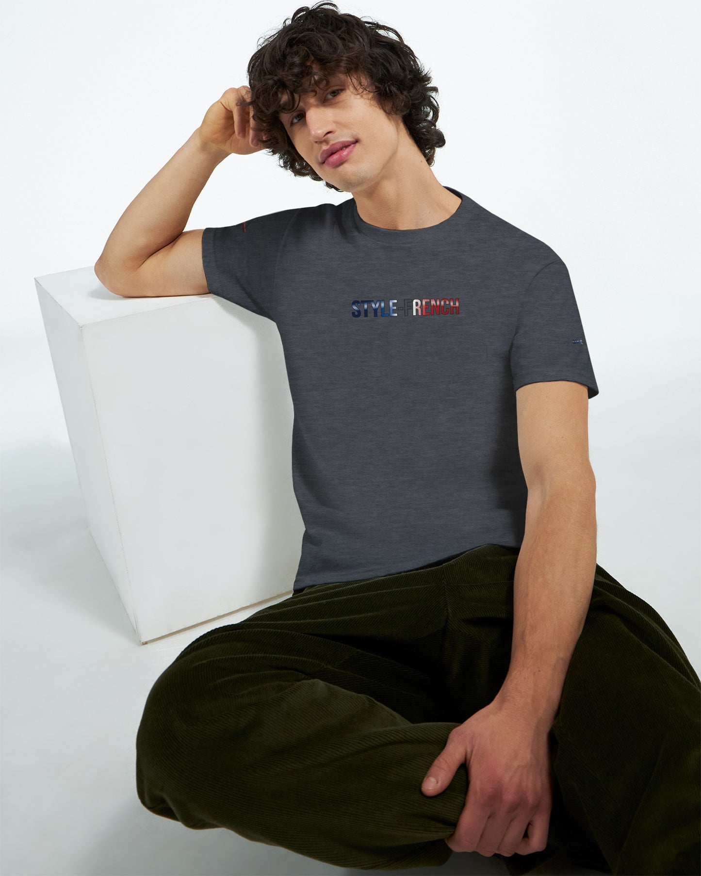 T-Shirt vive la France Herren dick Rundhals | Gildan® 5000