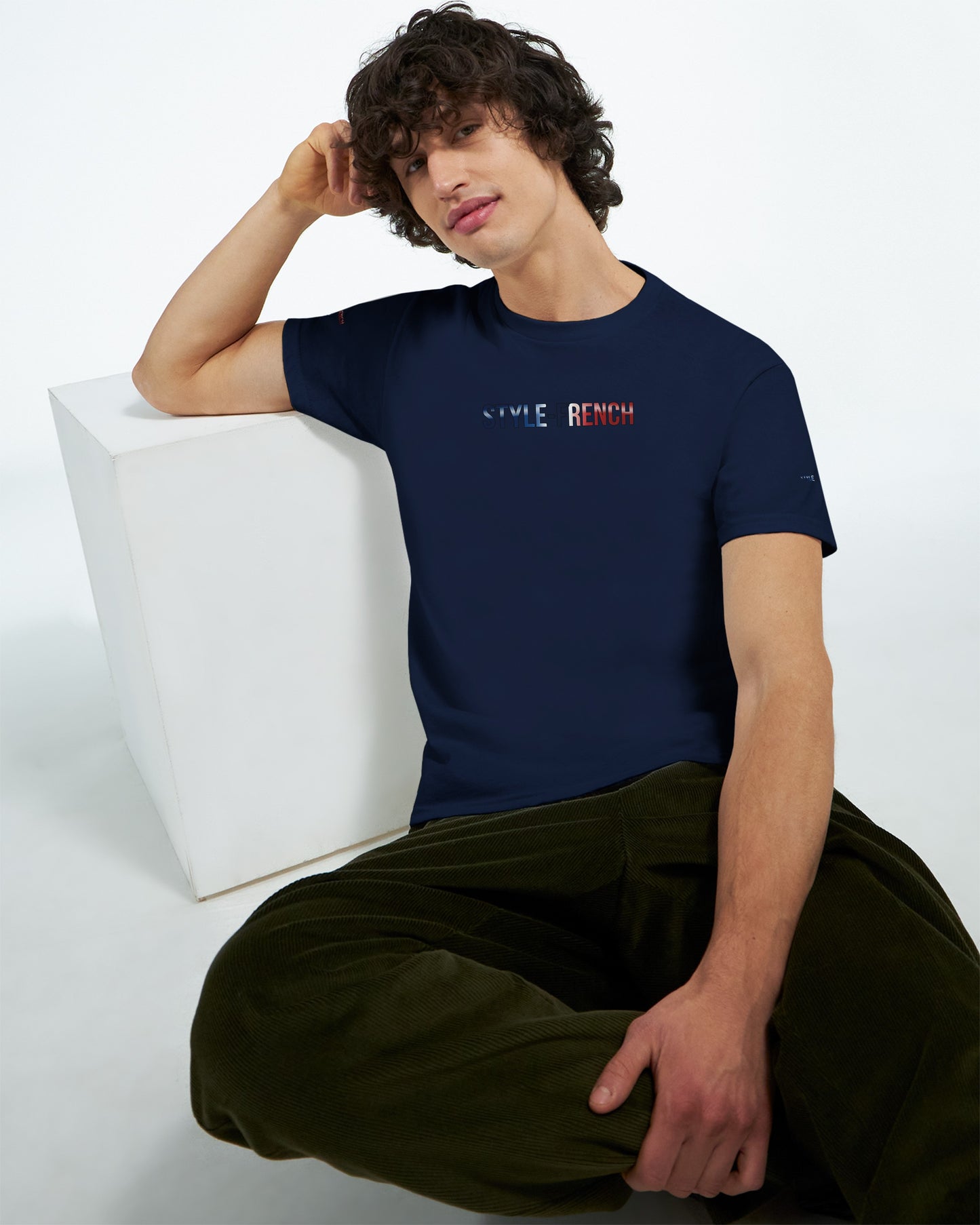 T-Shirt in Frankreich geboren dick rundhals | Gildan® 5000