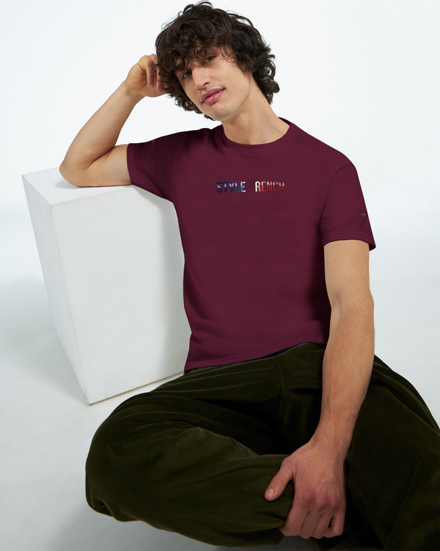 T-Shirt in Frankreich geboren dick rundhals | Gildan® 5000