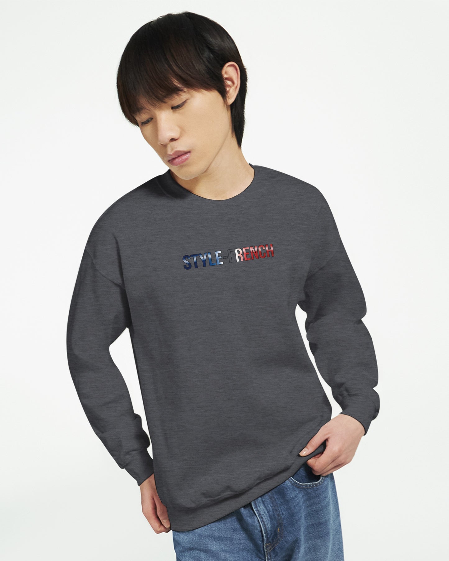 Sweat-shirt Homme Né en France - Confort Premium et Coupe Classique