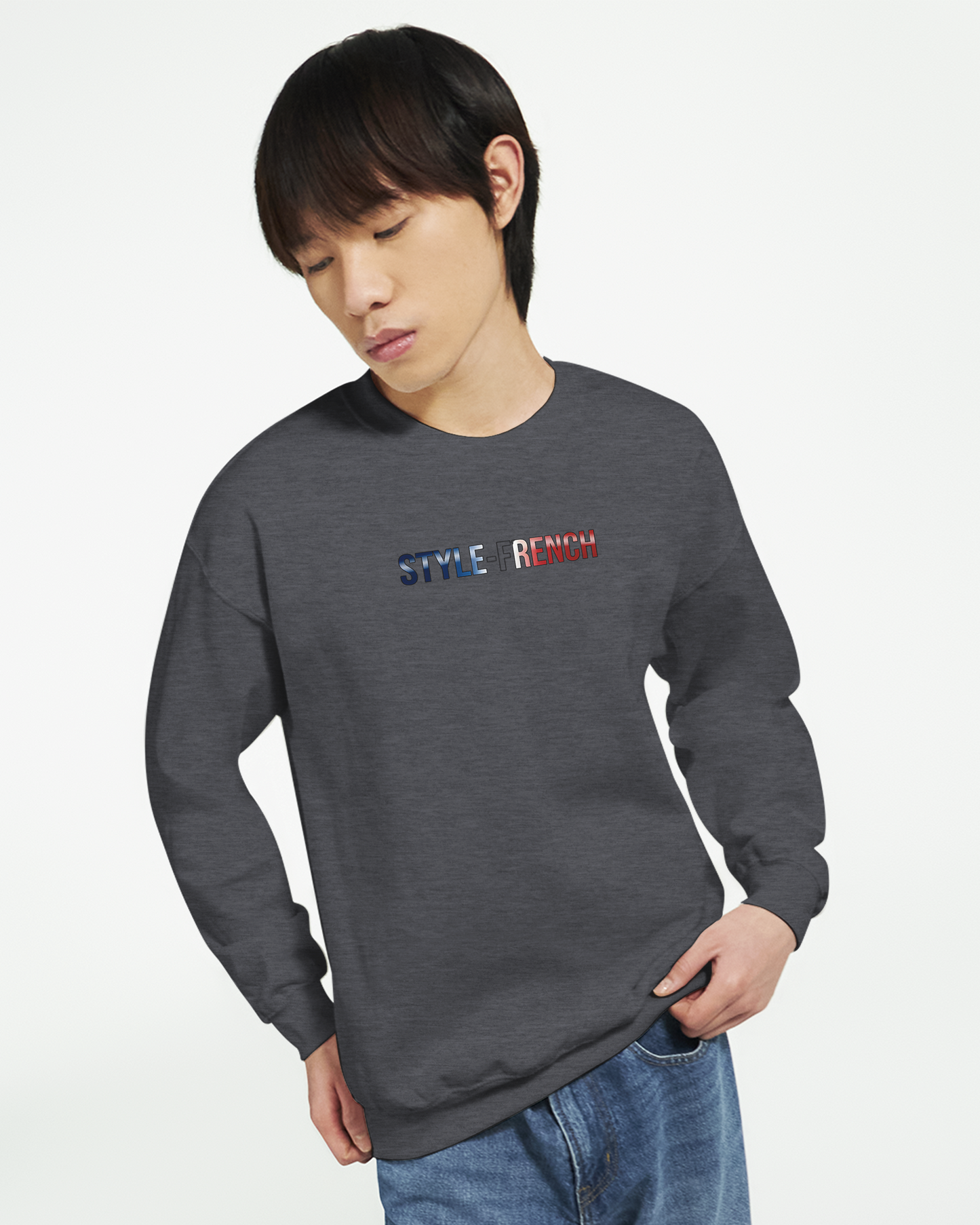 Sweatshirt „Chauvin und stolz darauf zu sein“ im klassischen französischen Rundhals-Stil | Gildan® 18000