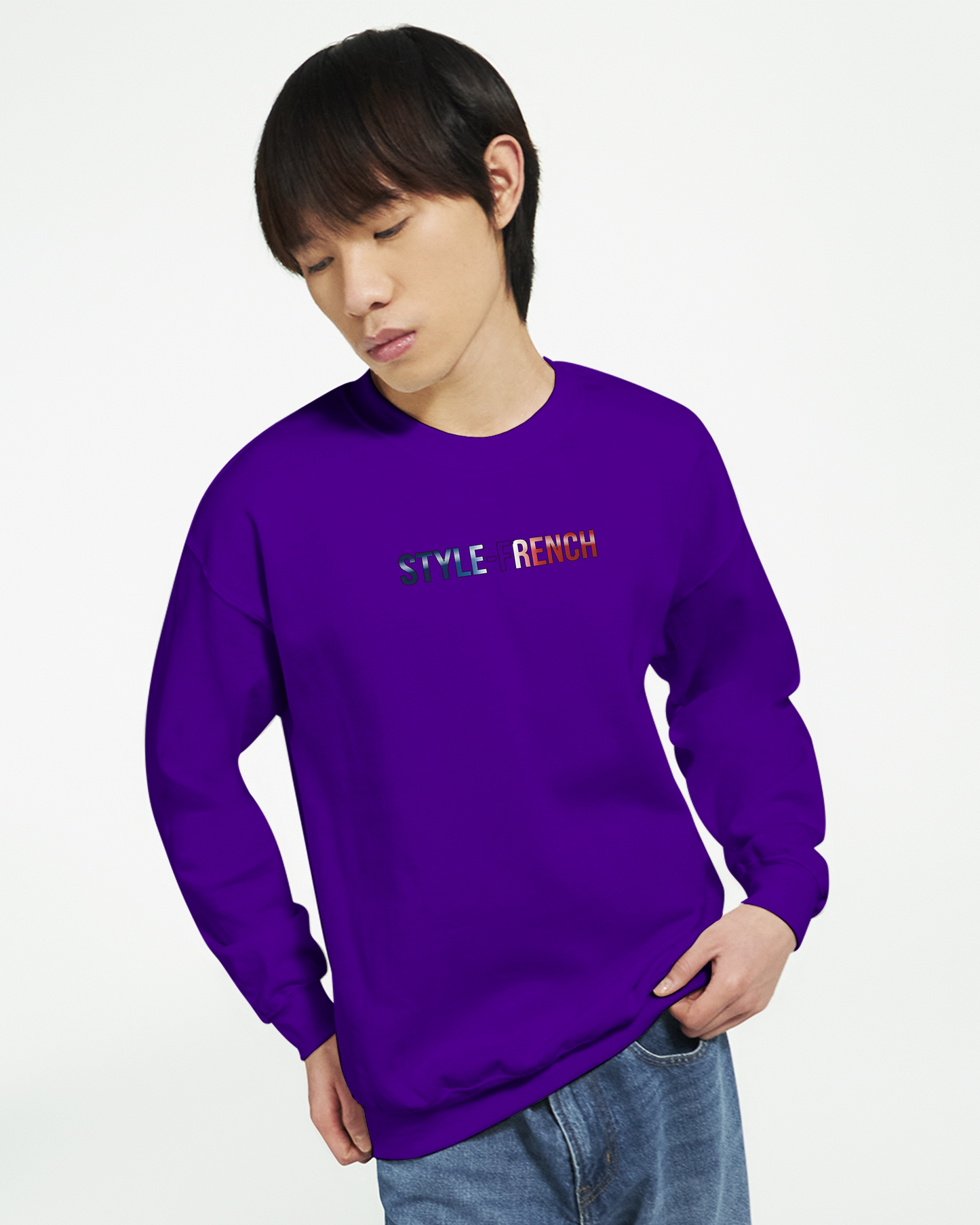 Sweatshirt „Chauvin und stolz darauf zu sein“ im klassischen französischen Rundhals-Stil | Gildan® 18000