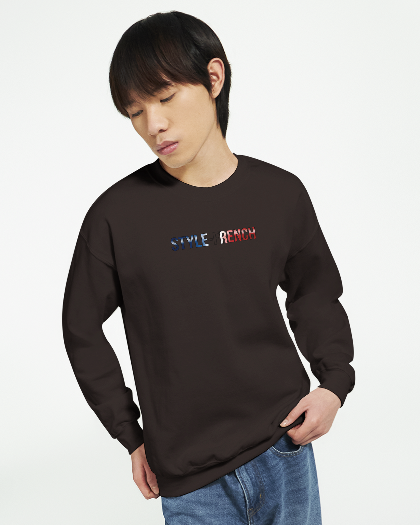 Sweatshirt „Chauvin und stolz darauf zu sein“ im klassischen französischen Rundhals-Stil | Gildan® 18000