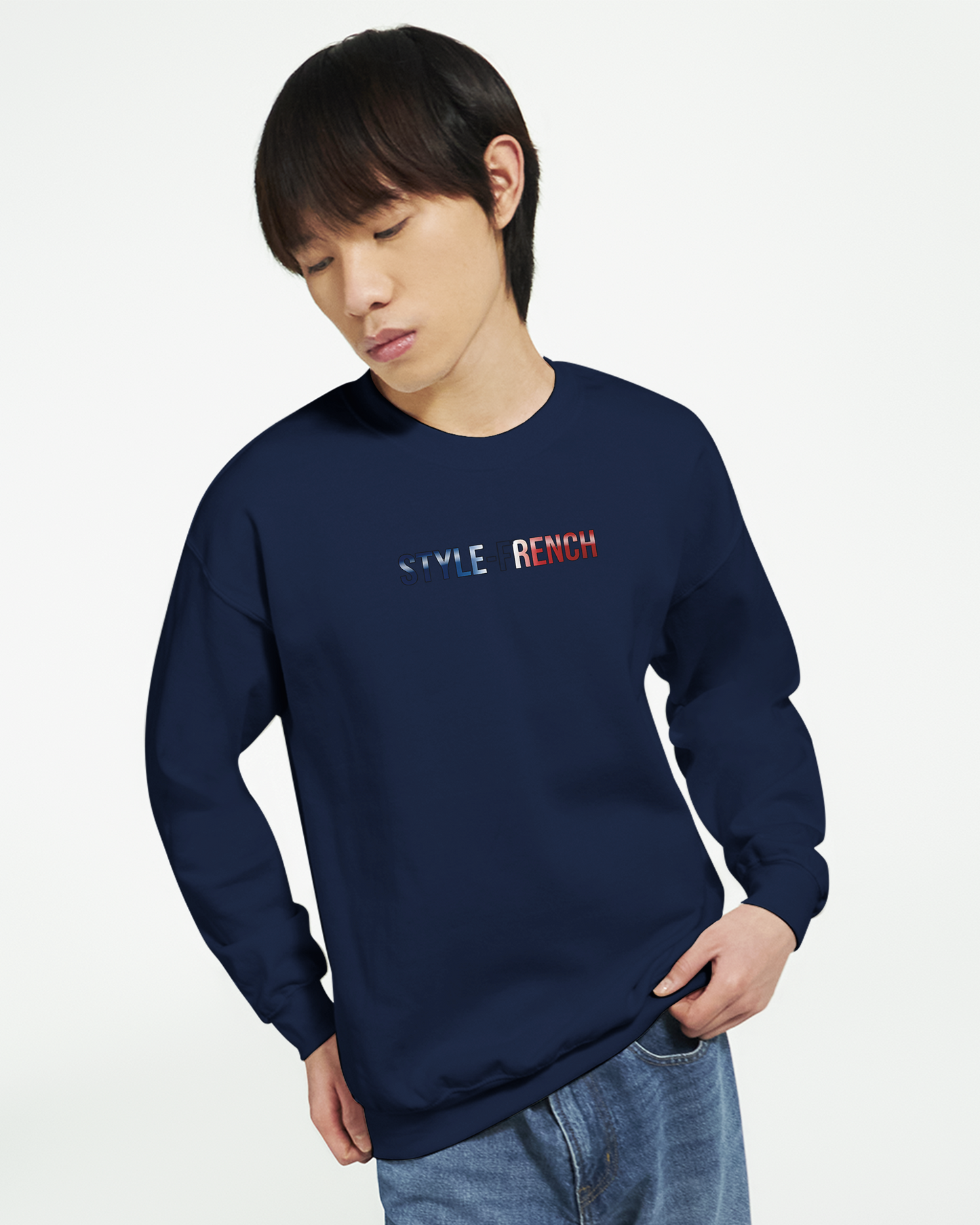 Sweatshirt „Chauvin und stolz darauf zu sein“ im klassischen französischen Rundhals-Stil | Gildan® 18000