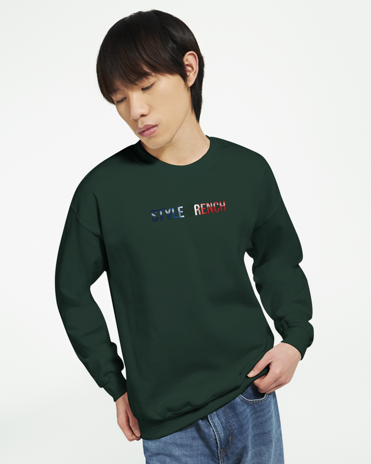 Sweatshirt „Chauvin und stolz darauf zu sein“ im klassischen französischen Rundhals-Stil | Gildan® 18000