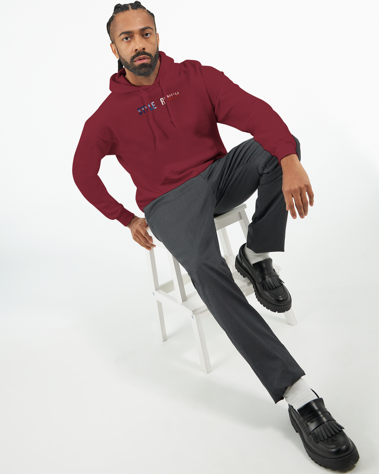 Klassischer französischer Hoodie "Chauvinistisch und stolz darauf, ein Mann zu sein" | Gildan® 18500
