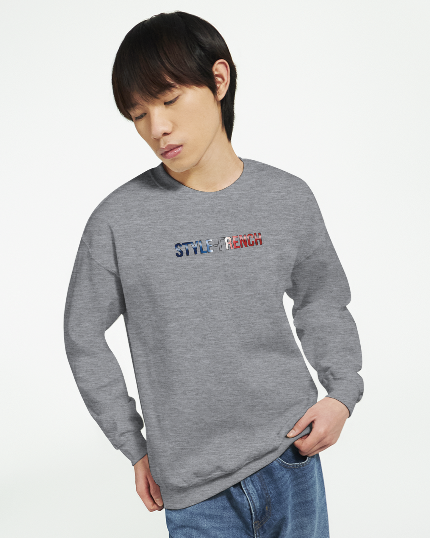 Sweatshirt „Chauvin und stolz darauf zu sein“ im klassischen französischen Rundhals-Stil | Gildan® 18000
