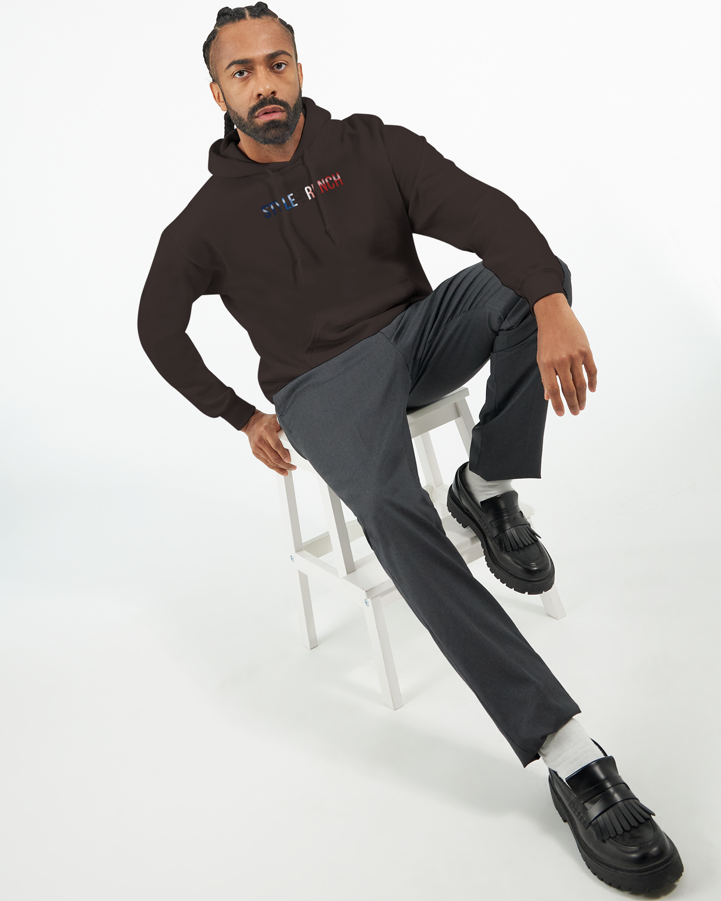 Klassischer französischer Hoodie "Chauvinistisch und stolz darauf, ein Mann zu sein" | Gildan® 18500