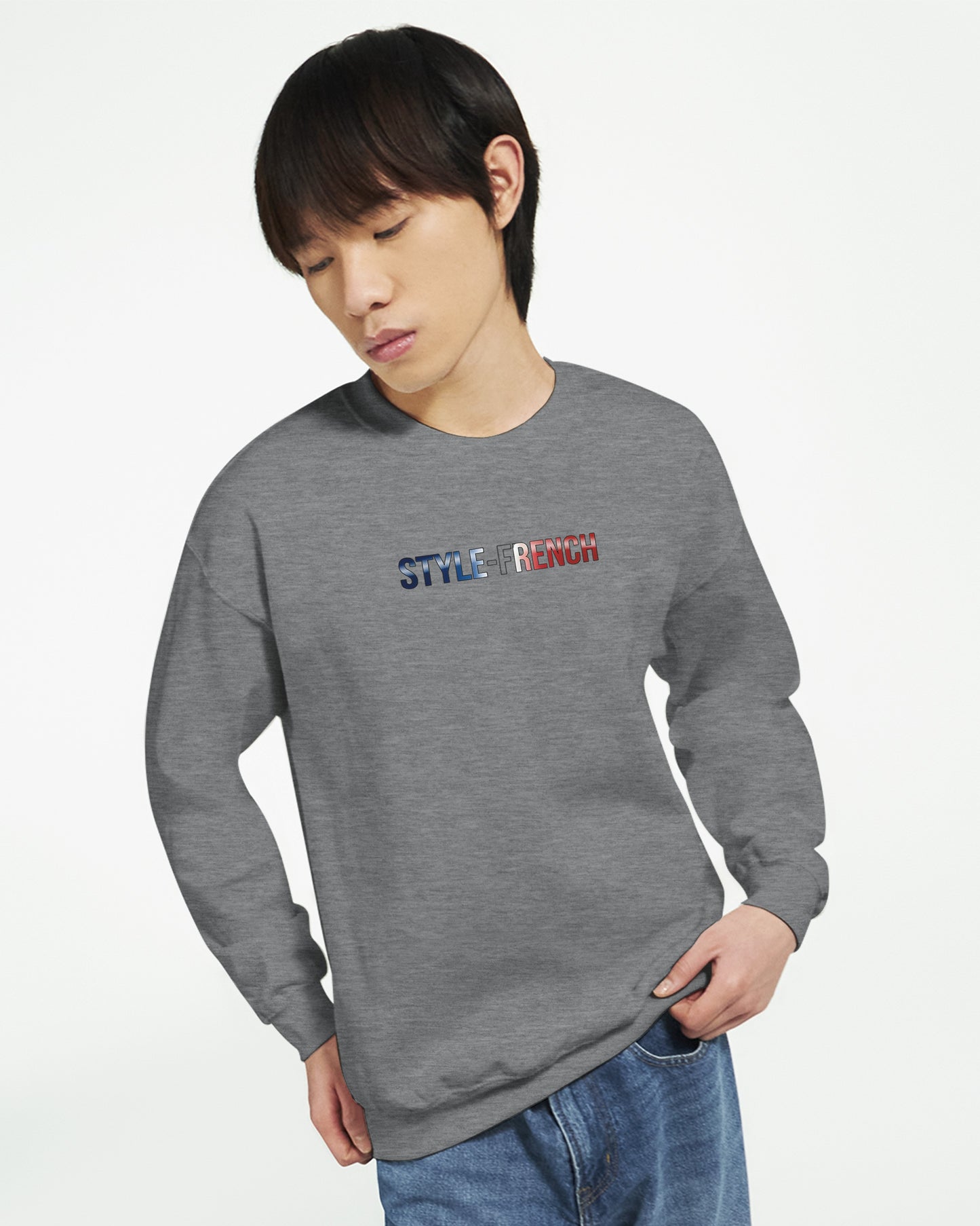Sweat-shirt Homme Né en France - Confort Premium et Coupe Classique