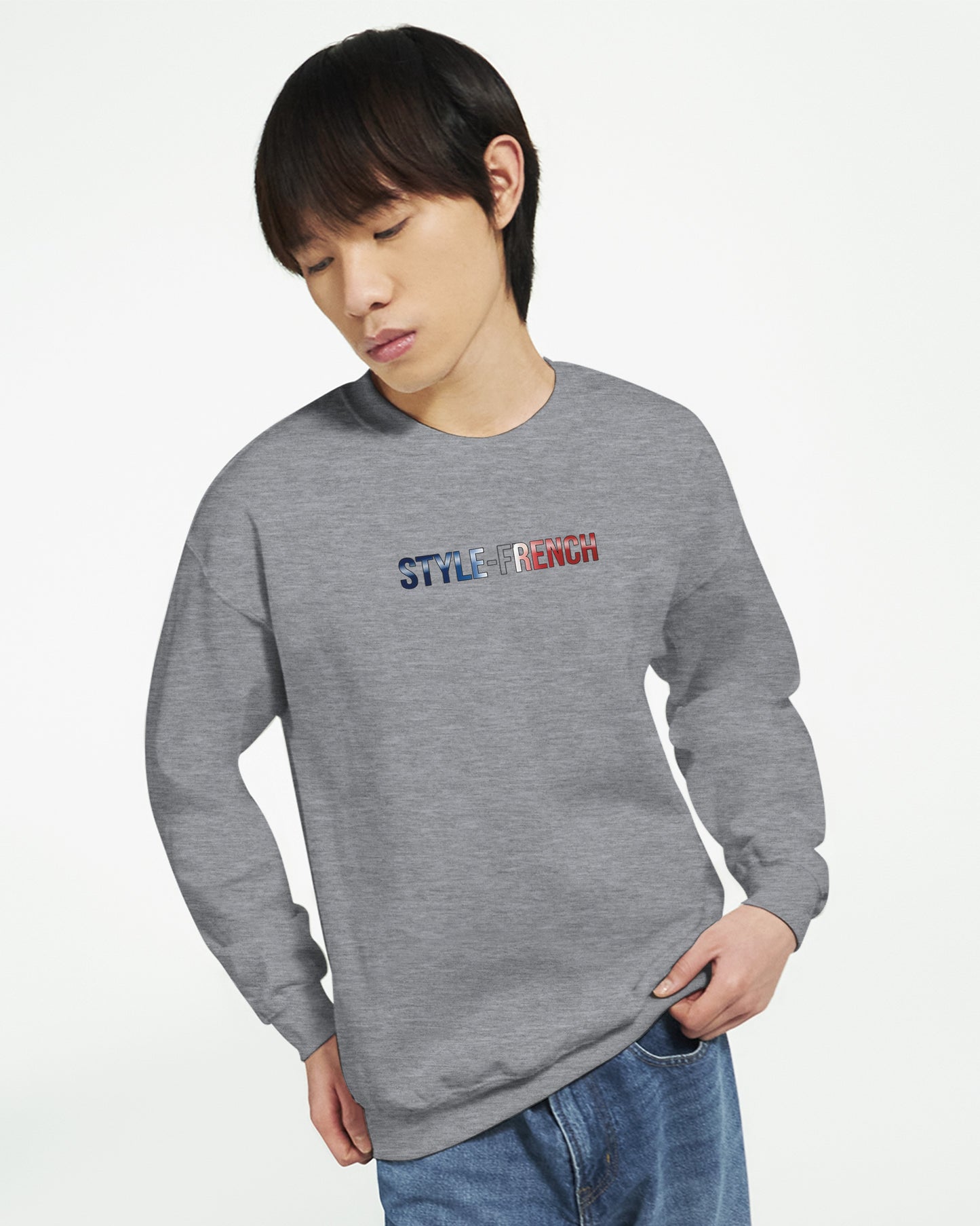 Sweat-shirt Homme Né en France - Confort Premium et Coupe Classique