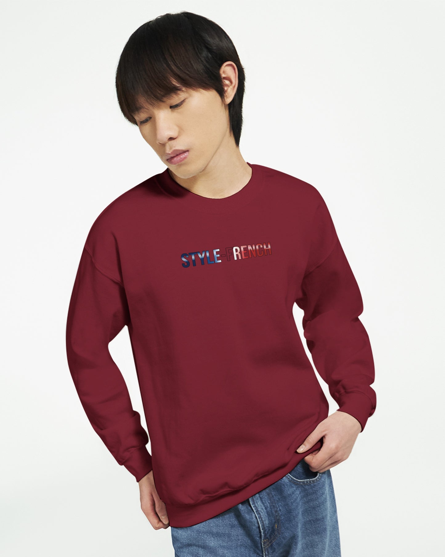 Sweat-shirt Homme Né en France - Confort Premium et Coupe Classique