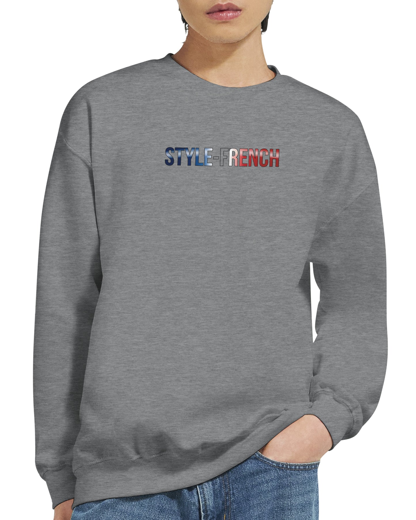 Sweat-shirt Homme Né en France - Confort Premium et Coupe Classique