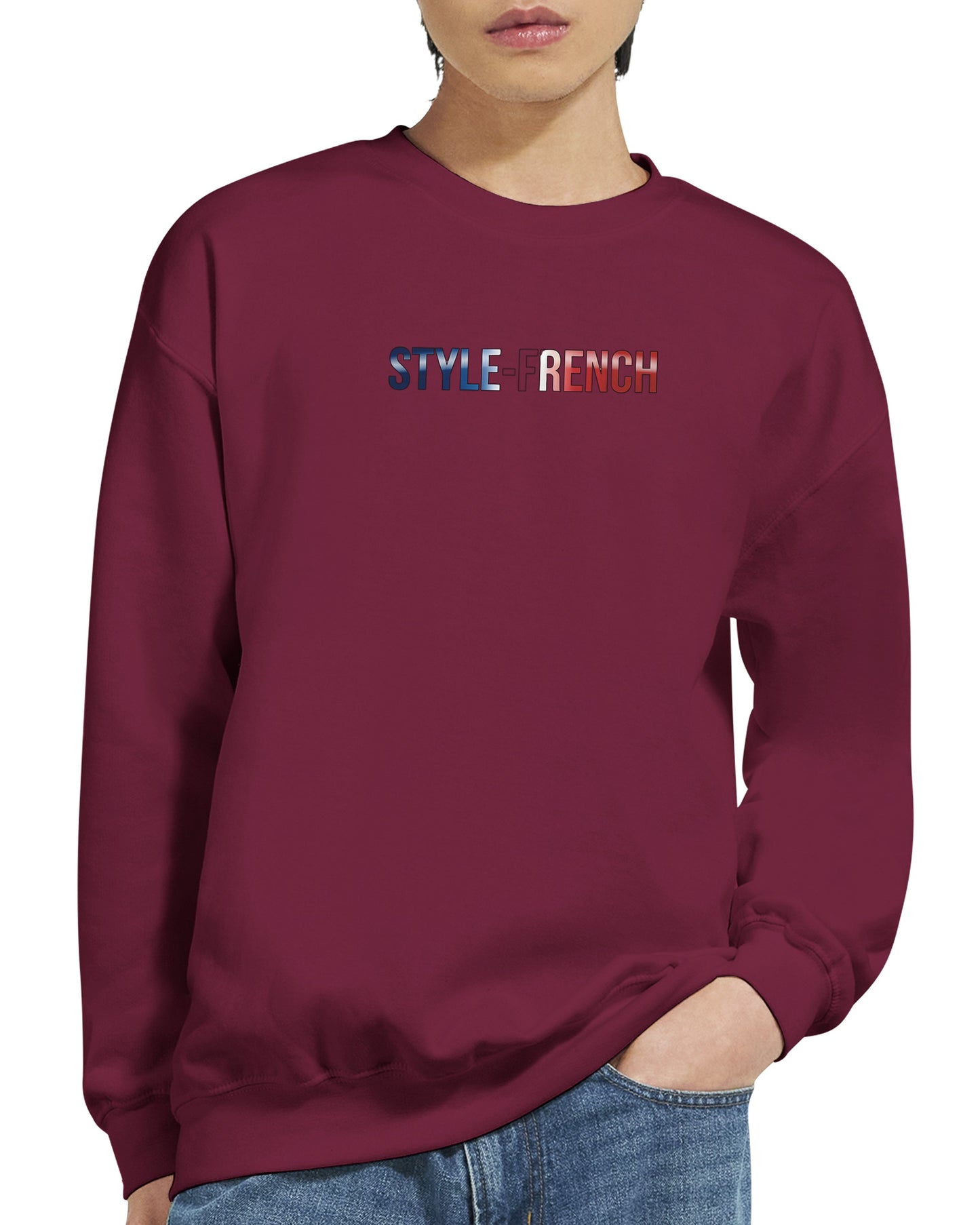 Sweat-shirt Homme Né en France - Confort Premium et Coupe Classique