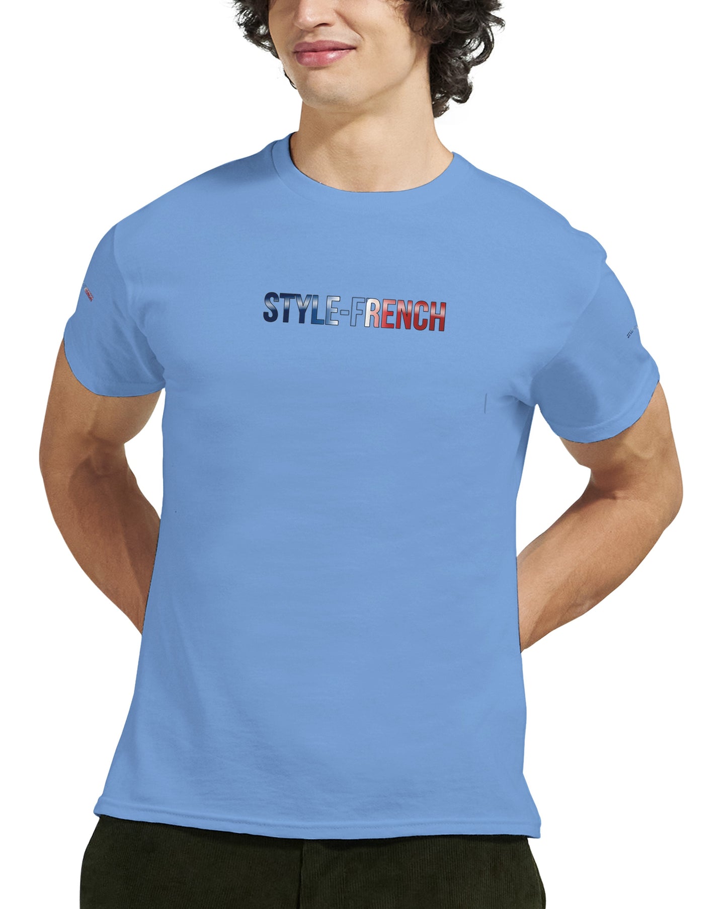T-Shirt vive la France Herren dick Rundhals | Gildan® 5000