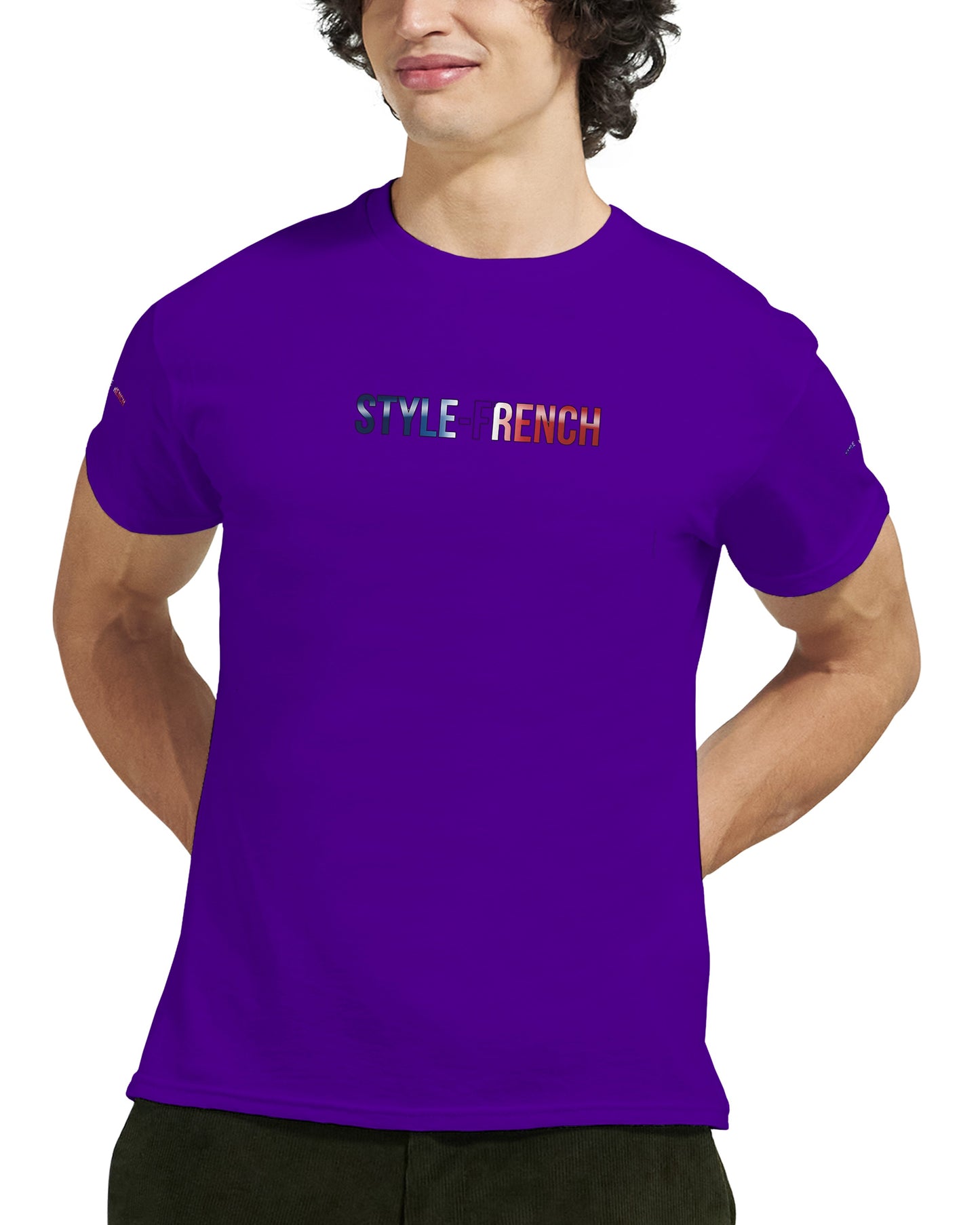 T-Shirt vive la France Herren dick Rundhals | Gildan® 5000