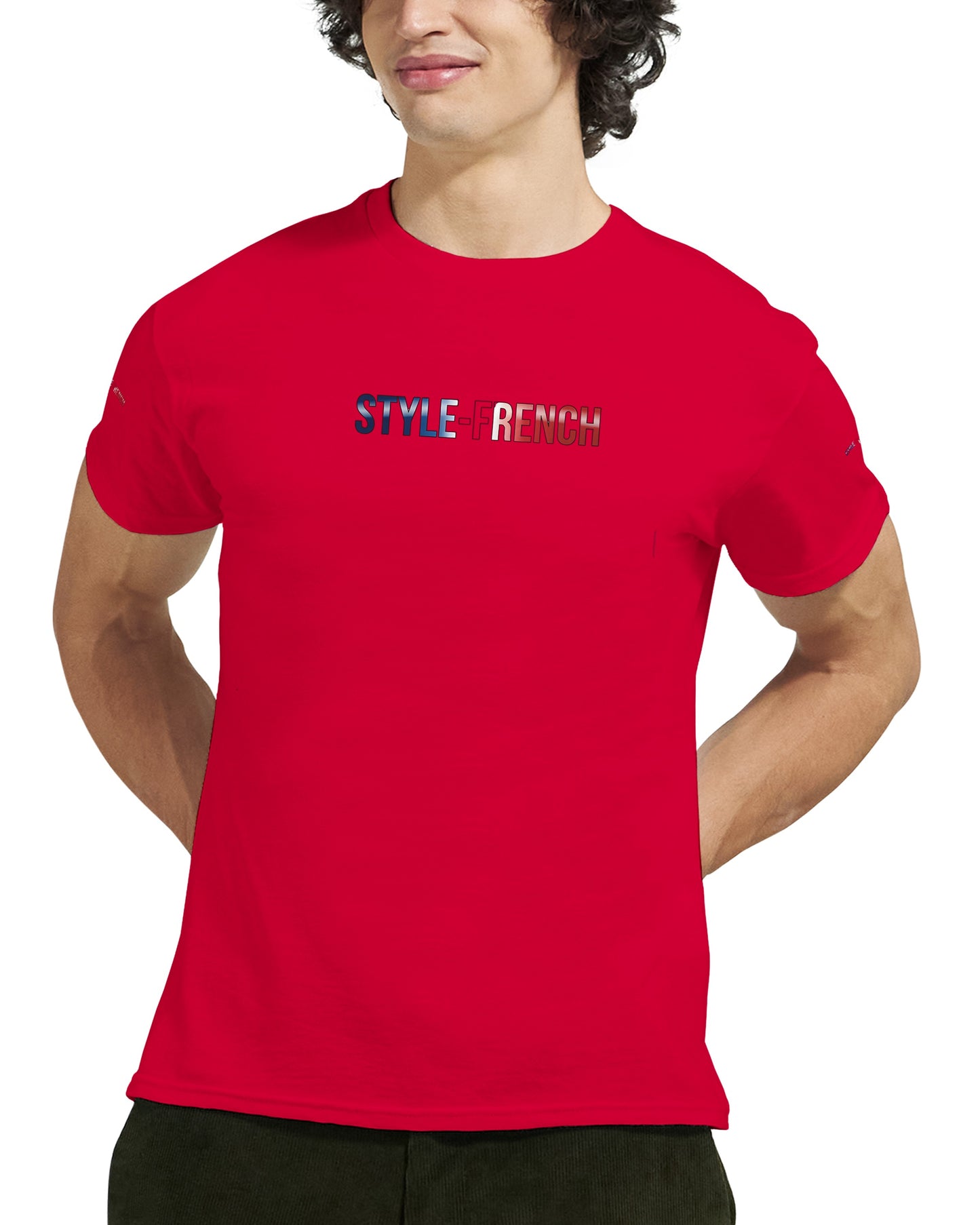 T-Shirt vive la France Herren dick Rundhals | Gildan® 5000