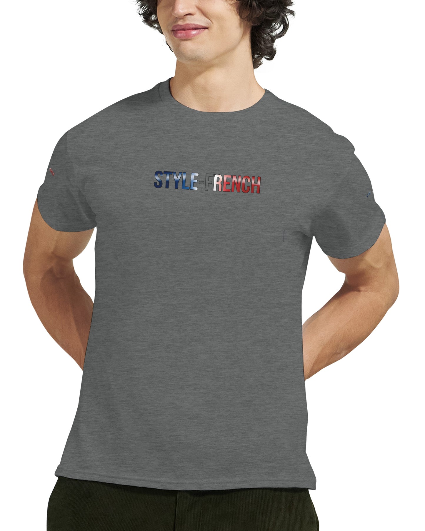 T-Shirt vive la France Herren dick Rundhals | Gildan® 5000