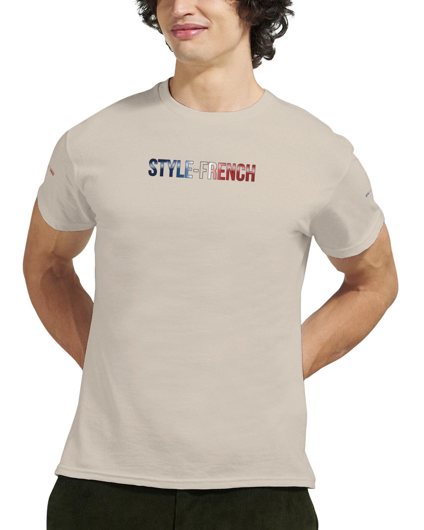 T-Shirt in Frankreich geboren dick rundhals | Gildan® 5000