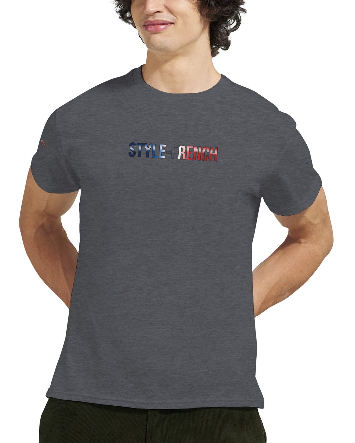 T-Shirt vive la France Herren dick Rundhals | Gildan® 5000