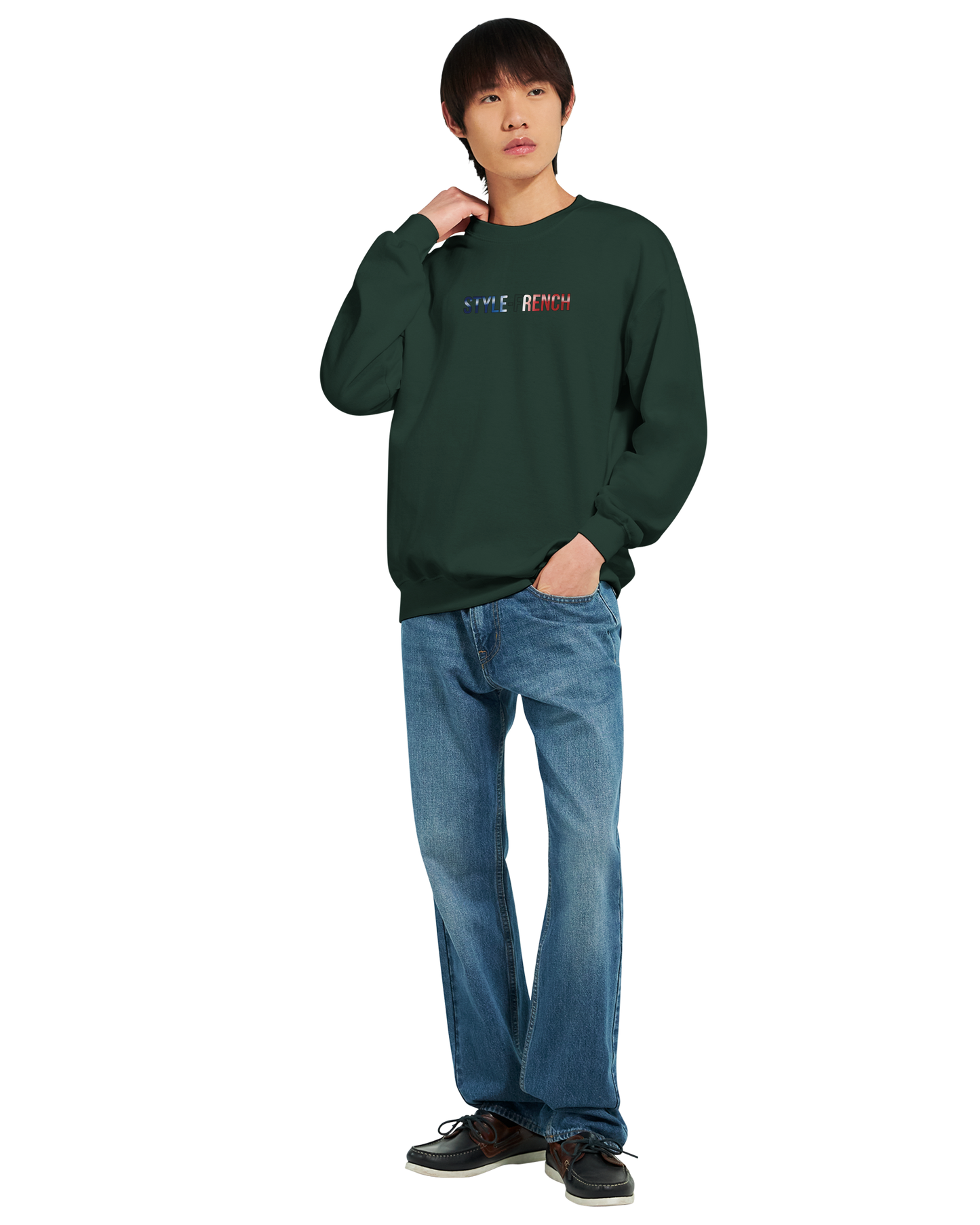 Sweatshirt „Chauvin und stolz darauf zu sein“ im klassischen französischen Rundhals-Stil | Gildan® 18000