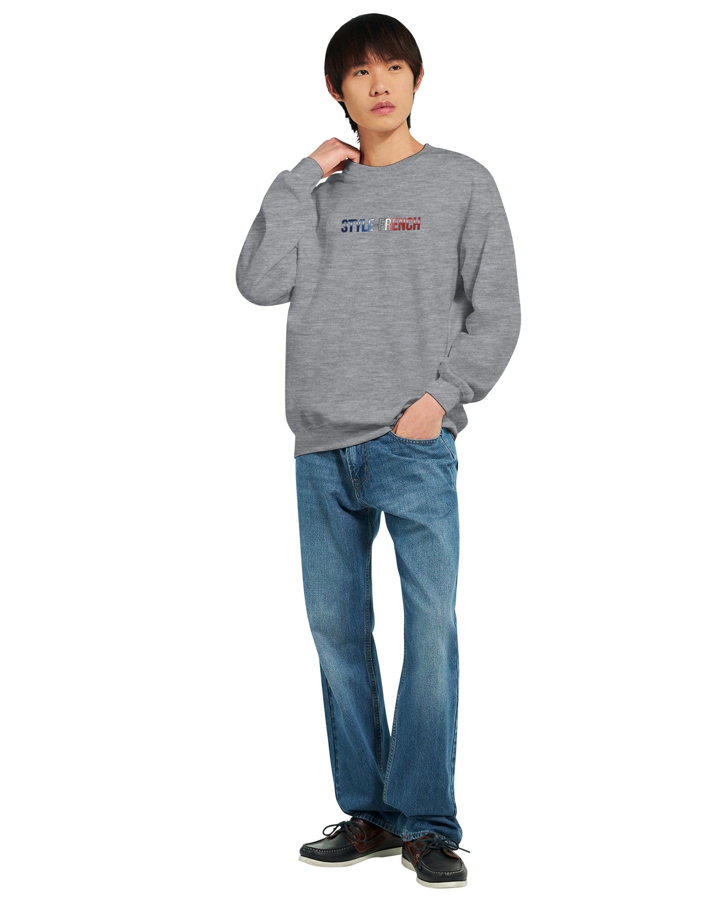 Sweat-shirt Homme Né en France - Confort Premium et Coupe Classique