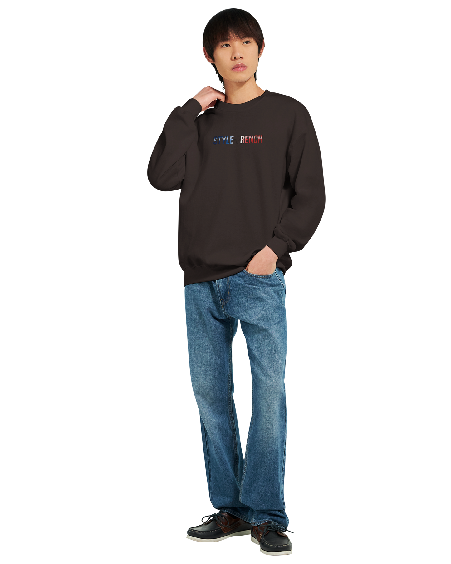 Sweatshirt „Chauvin und stolz darauf zu sein“ im klassischen französischen Rundhals-Stil | Gildan® 18000