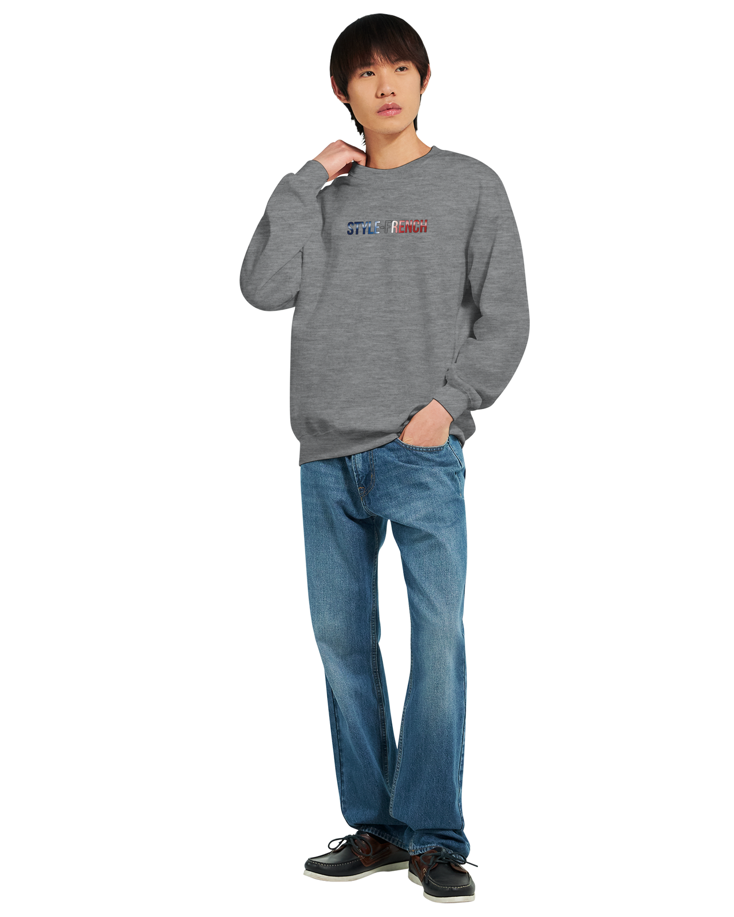 Sweatshirt „Chauvin und stolz darauf zu sein“ im klassischen französischen Rundhals-Stil | Gildan® 18000