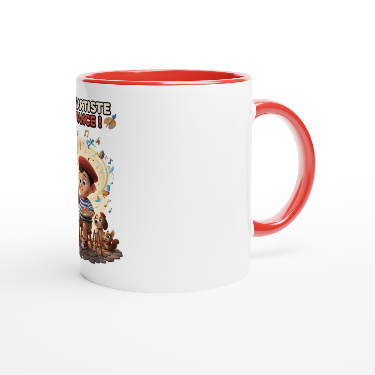 White 11oz Ceramic Mug kleiner Künstler Frankreichs
