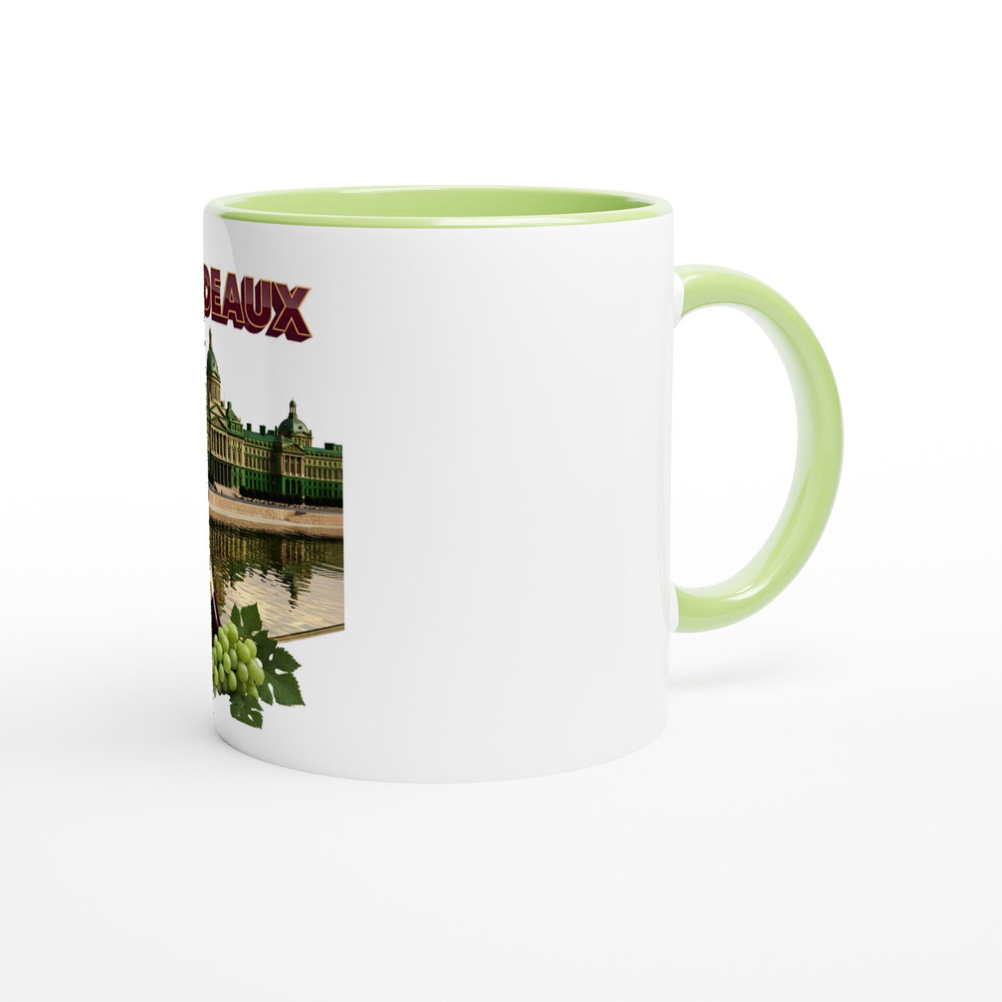 325 ml (11 oz) Burgundy Ceramic Mug, City of France