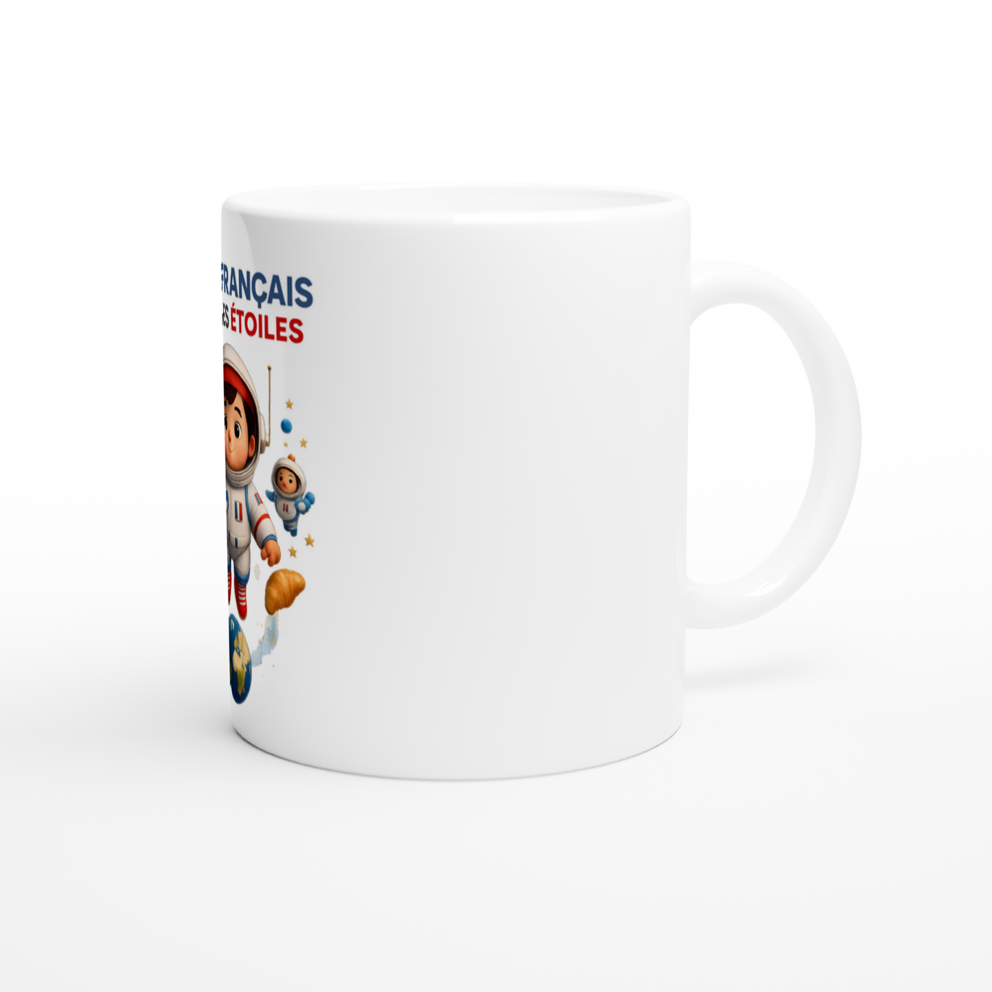 Französische Keramiktasse mit Sternenmotiv, 325 ml (11 oz)