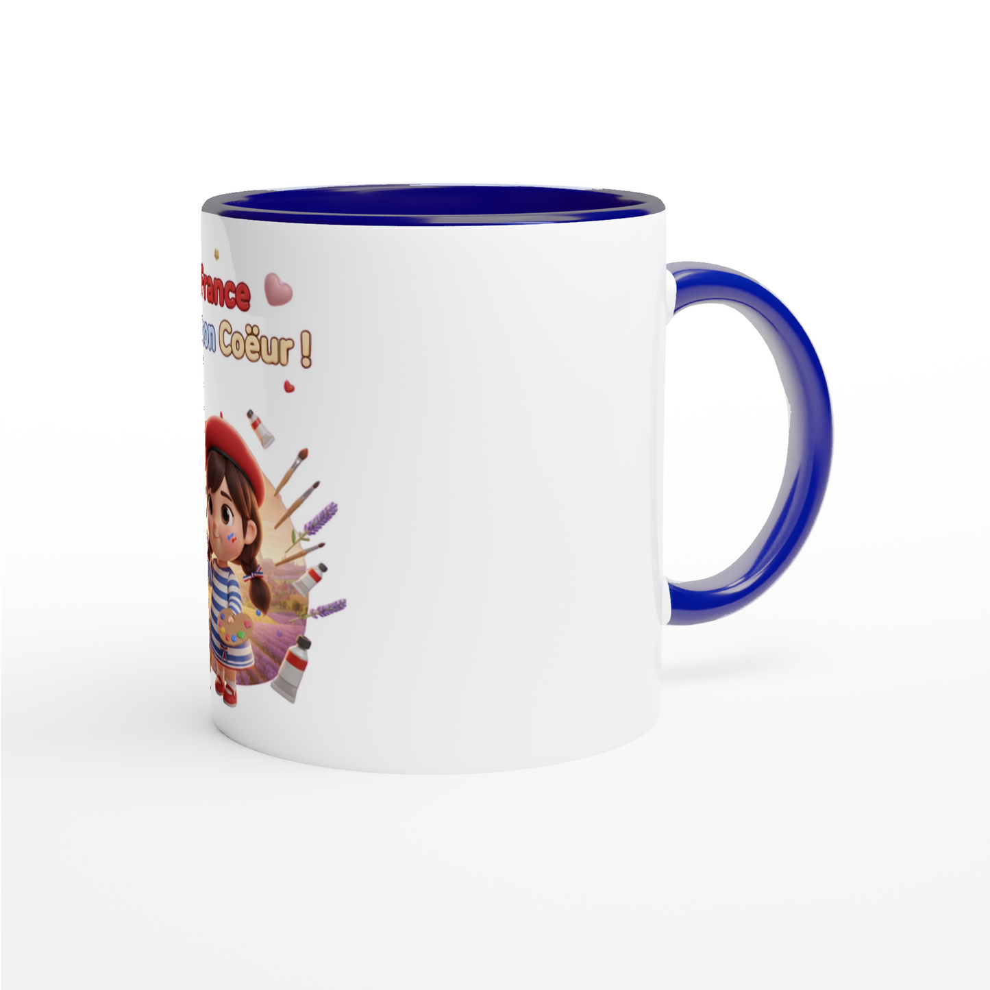 Keramikbecher „Frankreich in meinem Herzen“ 325 ml (11 oz)