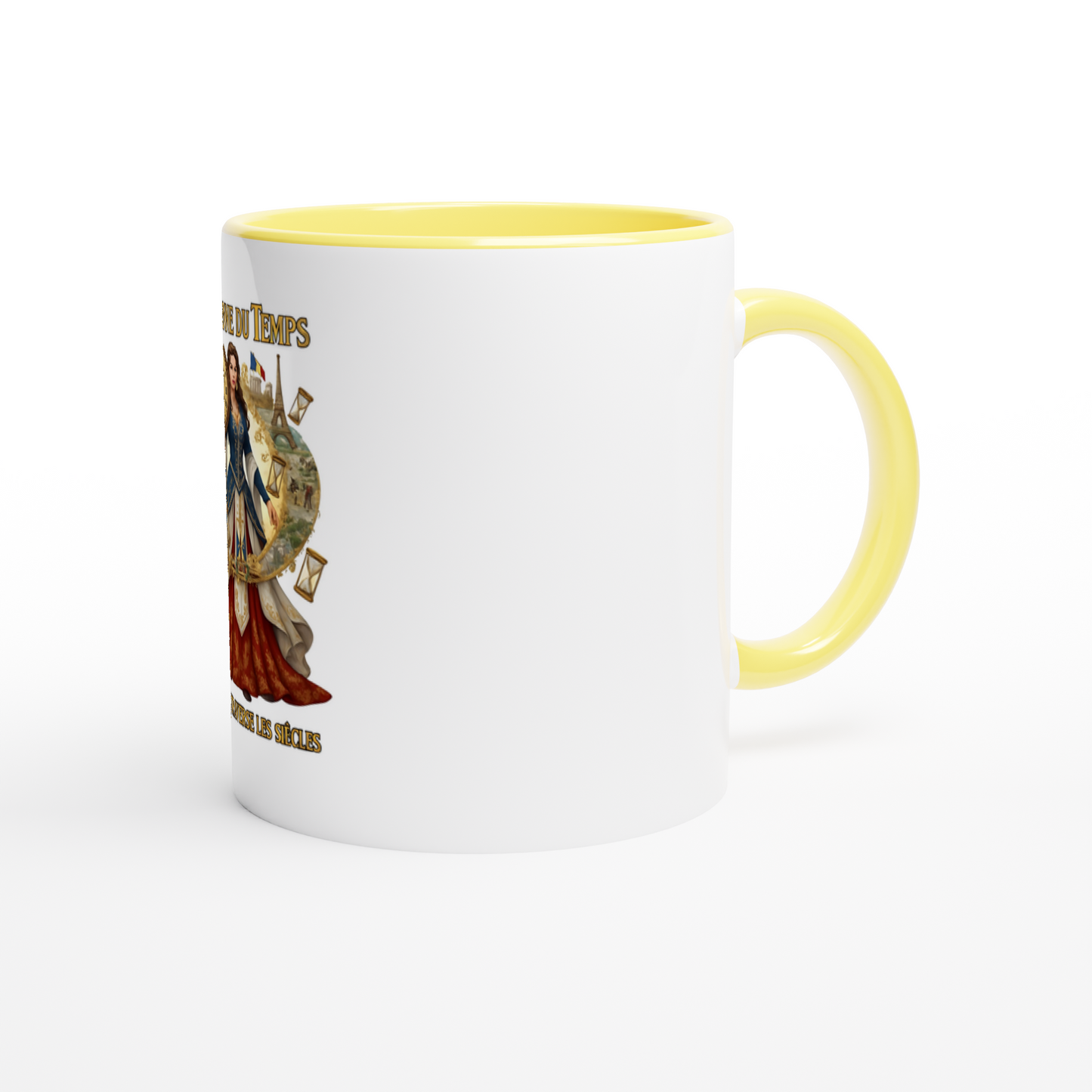 Mug en céramique blanche gardienne du temps  325 ml (11 oz) avec intérieur coloré