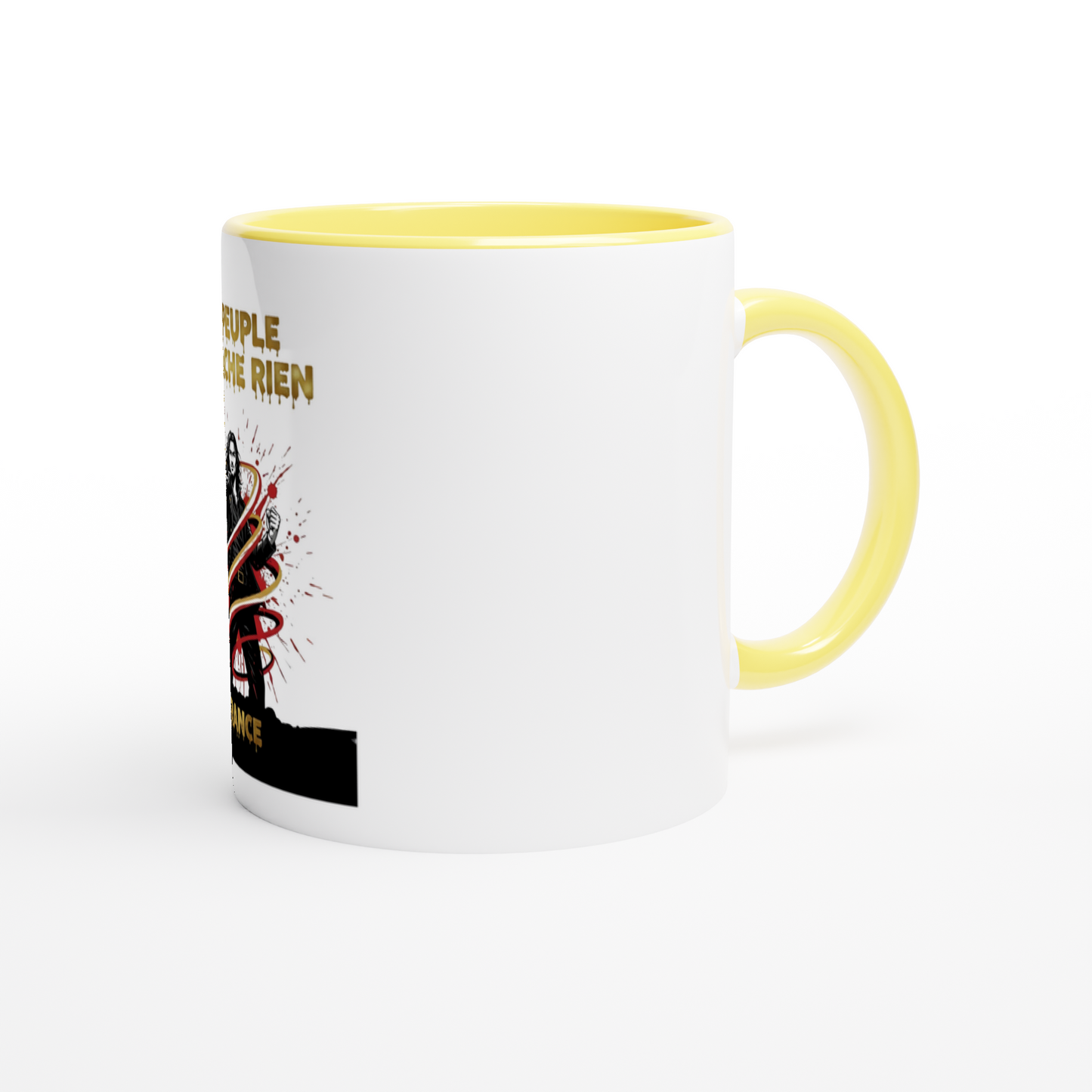 325ml (11oz) Ceramic Mug "le peuple lâche rien"