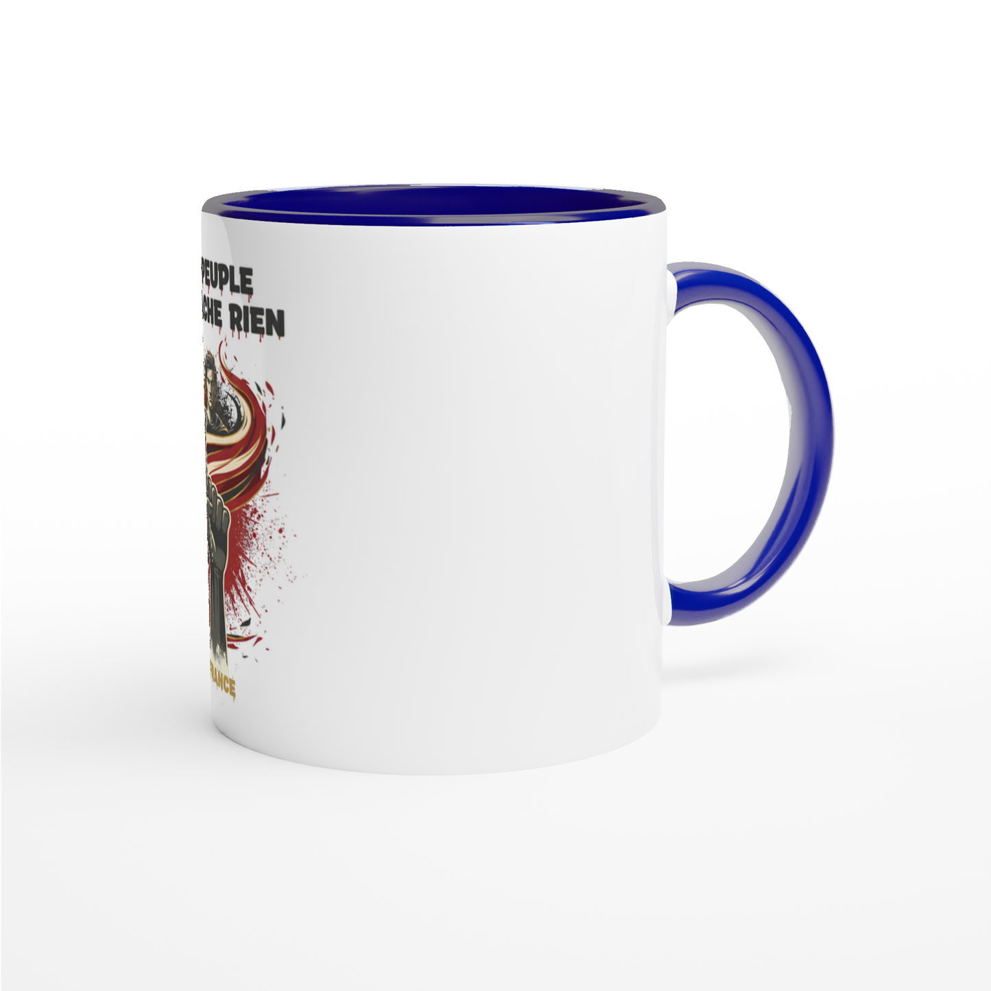 325ml (11oz) Ceramic Mug "le peuple lâche rien"
