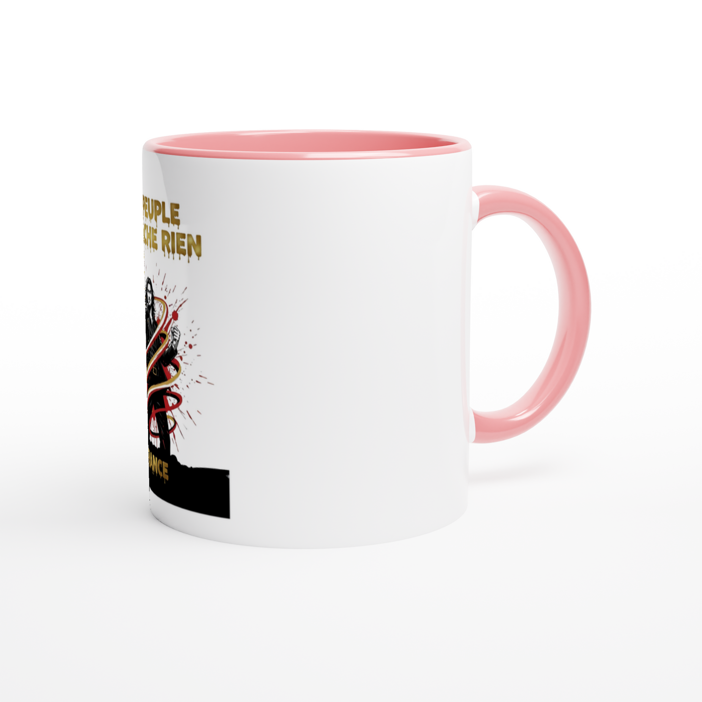325ml (11oz) Ceramic Mug "le peuple lâche rien"
