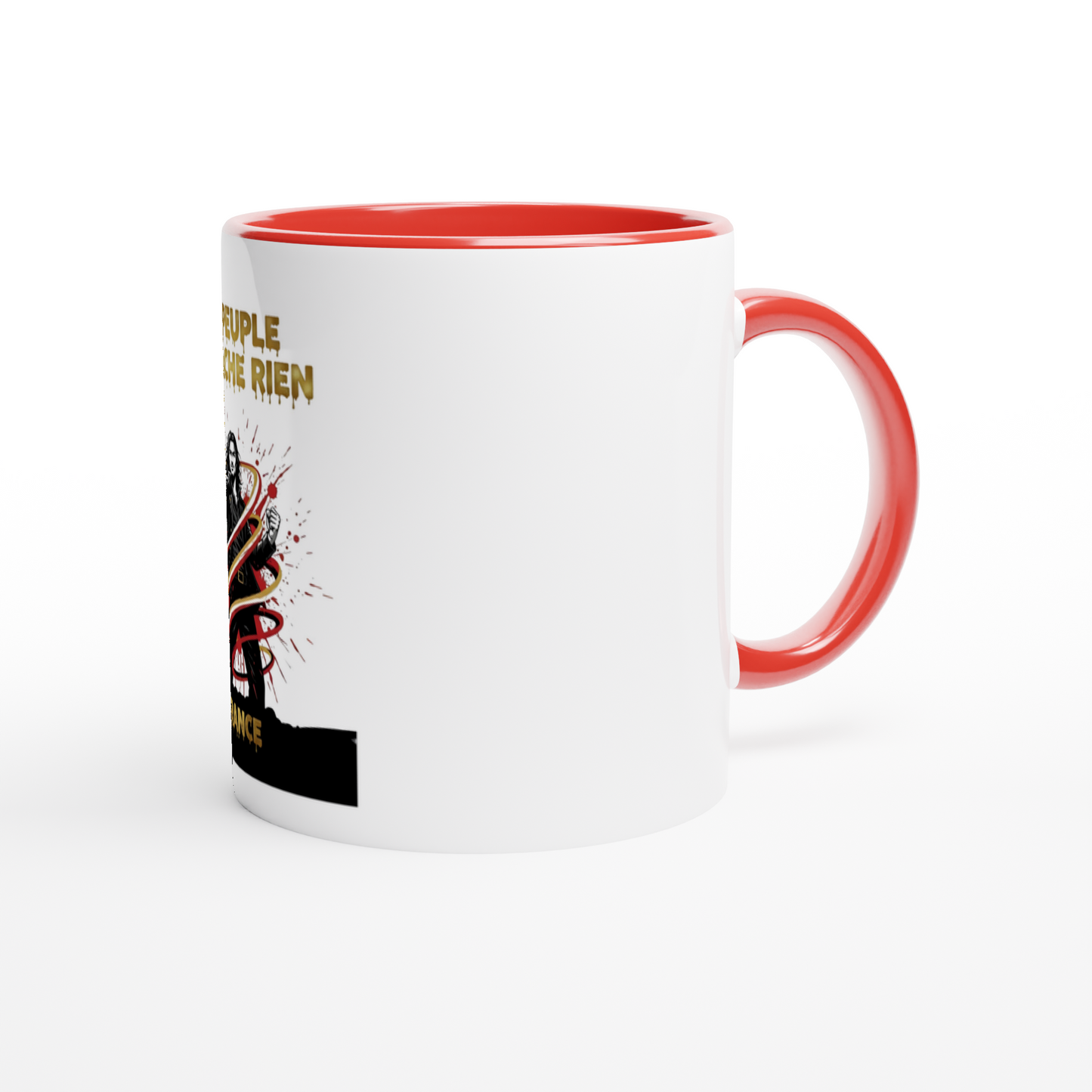 325ml (11oz) Ceramic Mug "le peuple lâche rien"