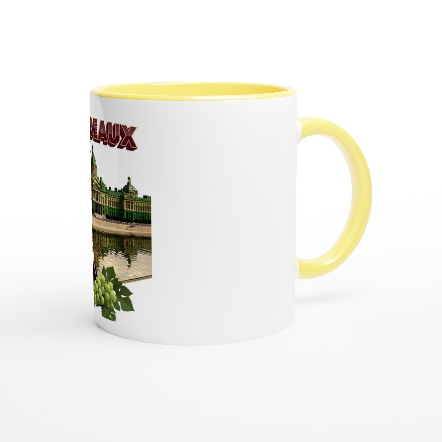 325 ml (11 oz) Burgundy Ceramic Mug, City of France