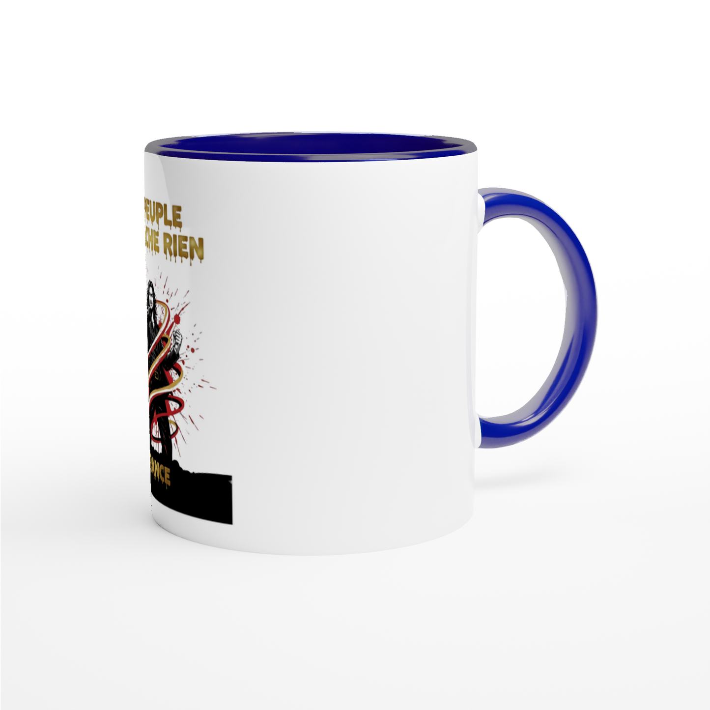 325ml (11oz) Ceramic Mug "le peuple lâche rien"