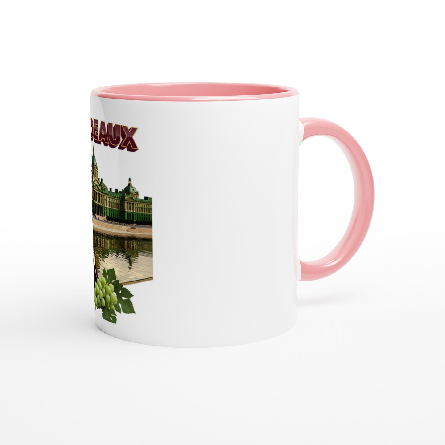 325 ml (11 oz) Burgundy Ceramic Mug, City of France