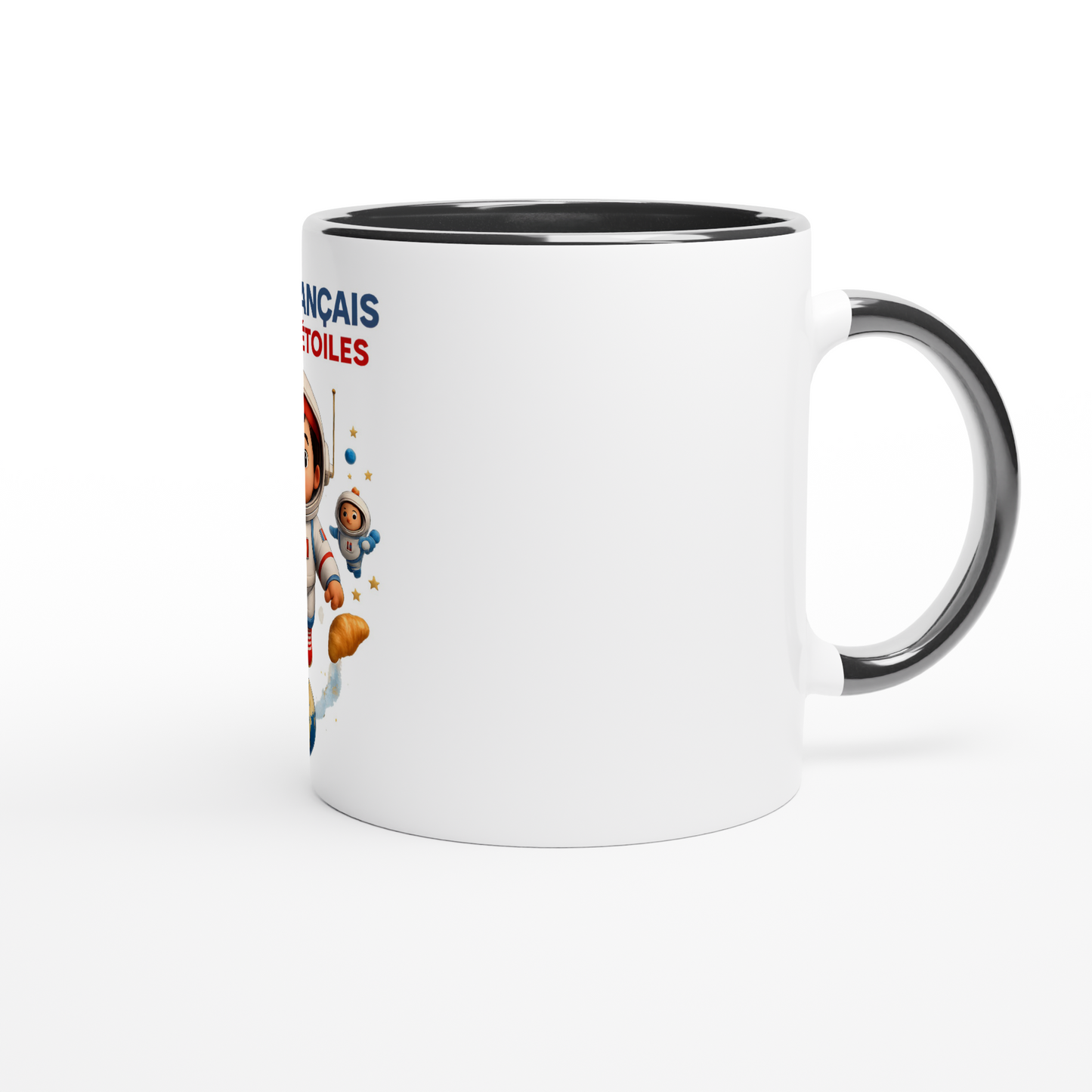 Französische Keramiktasse mit Sternenmotiv, 325 ml (11 oz)