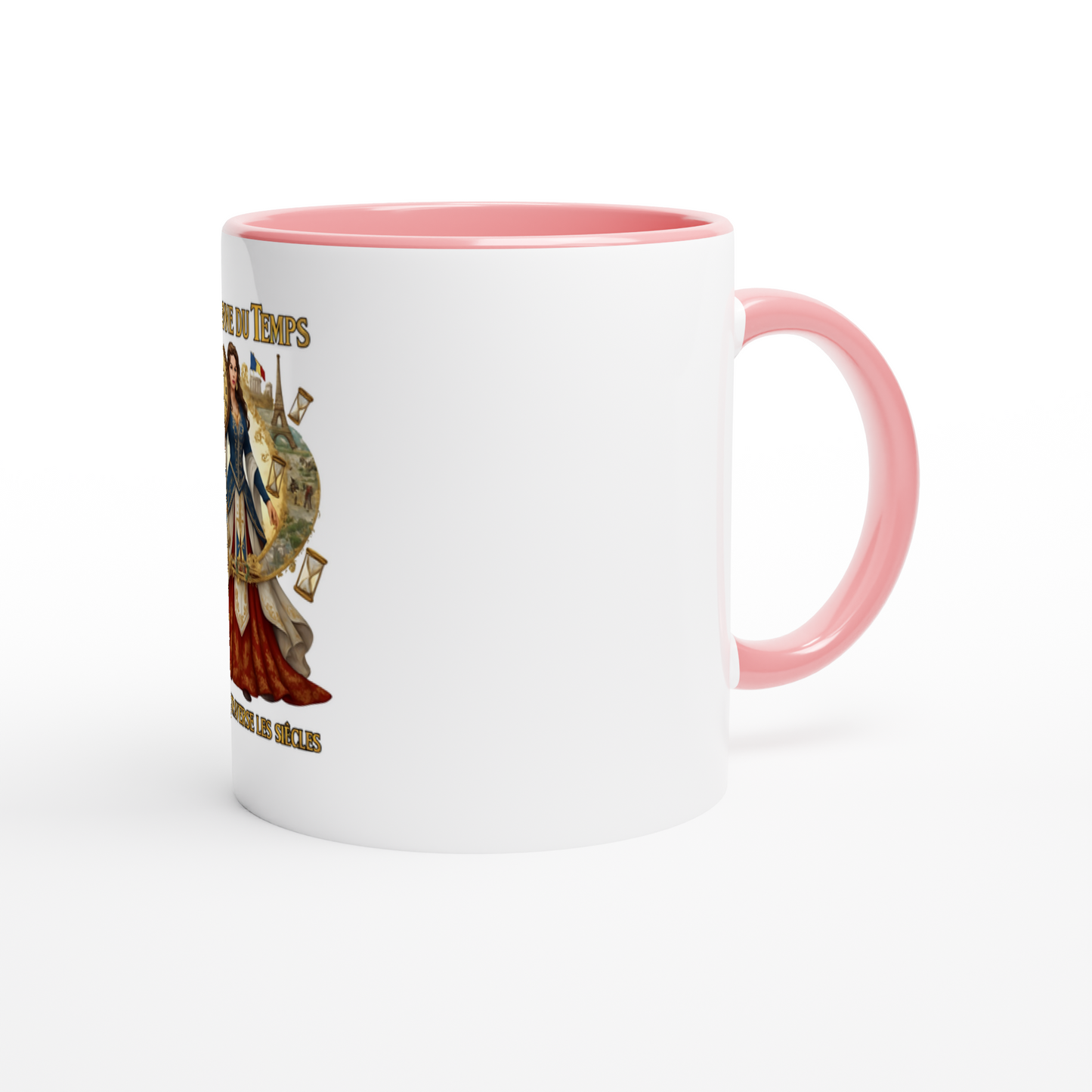 Mug en céramique blanche gardienne du temps  325 ml (11 oz) avec intérieur coloré