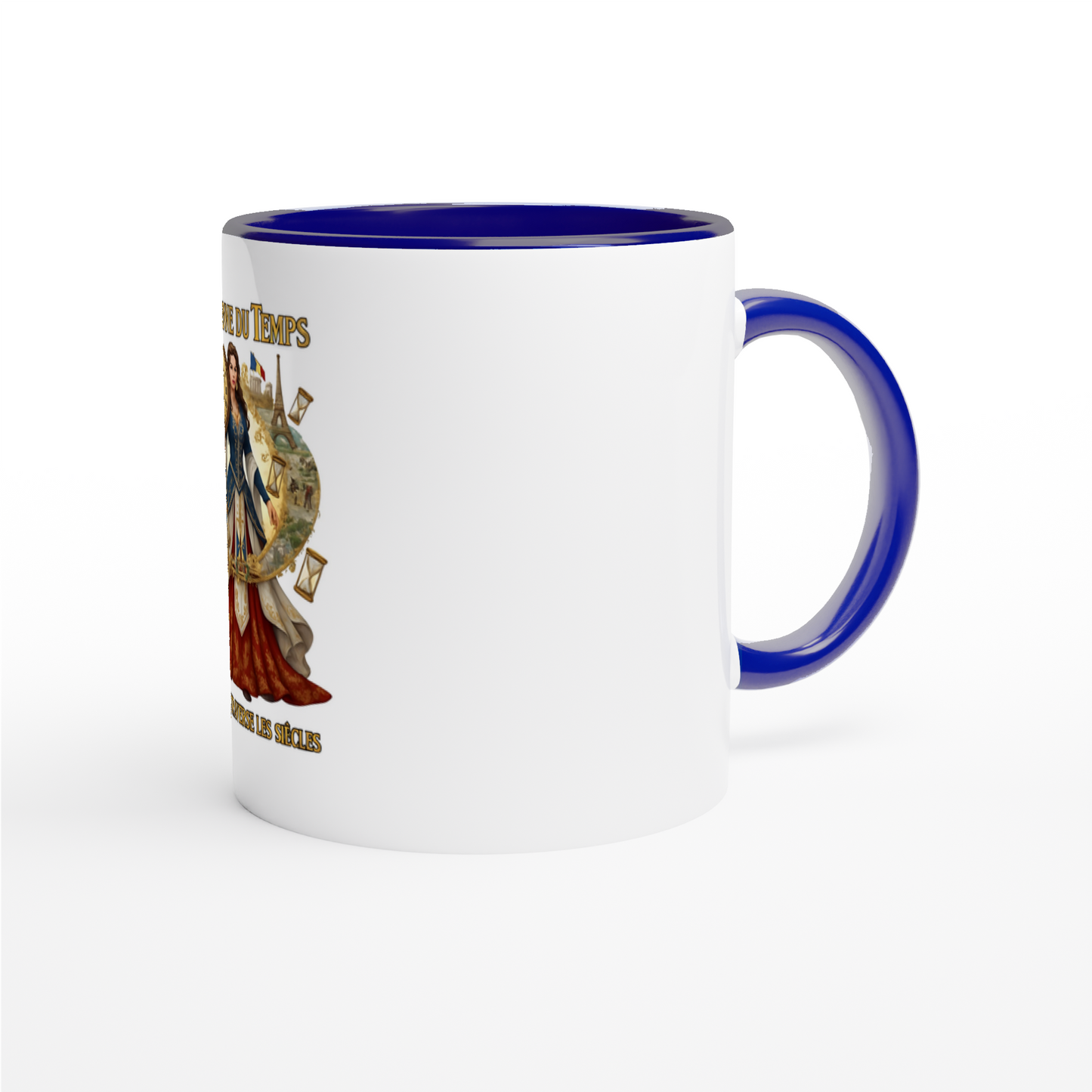 Mug en céramique blanche gardienne du temps  325 ml (11 oz) avec intérieur coloré