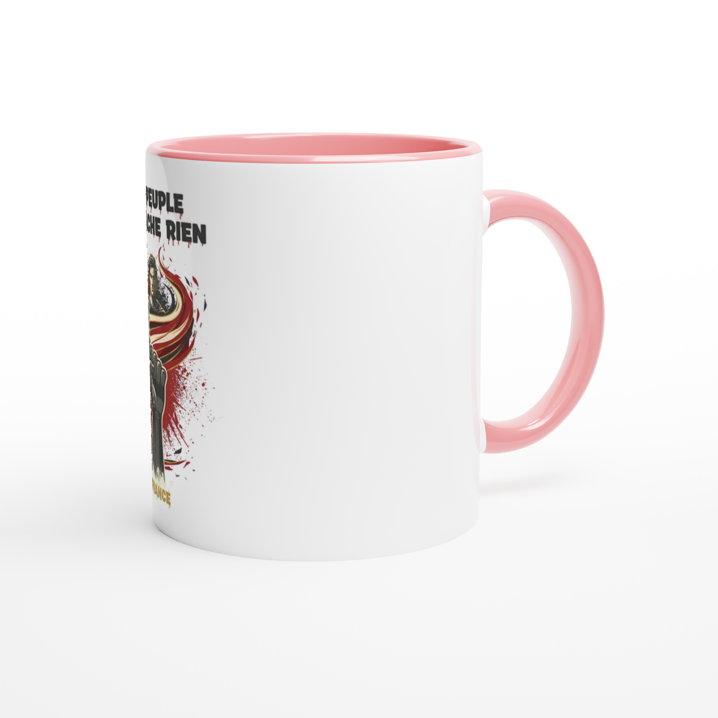 325ml (11oz) Ceramic Mug "le peuple lâche rien"