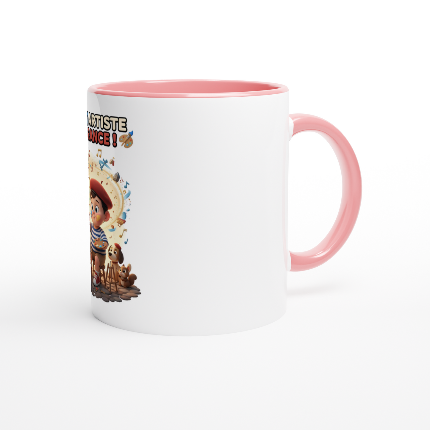 White 11oz Ceramic Mug kleiner Künstler Frankreichs