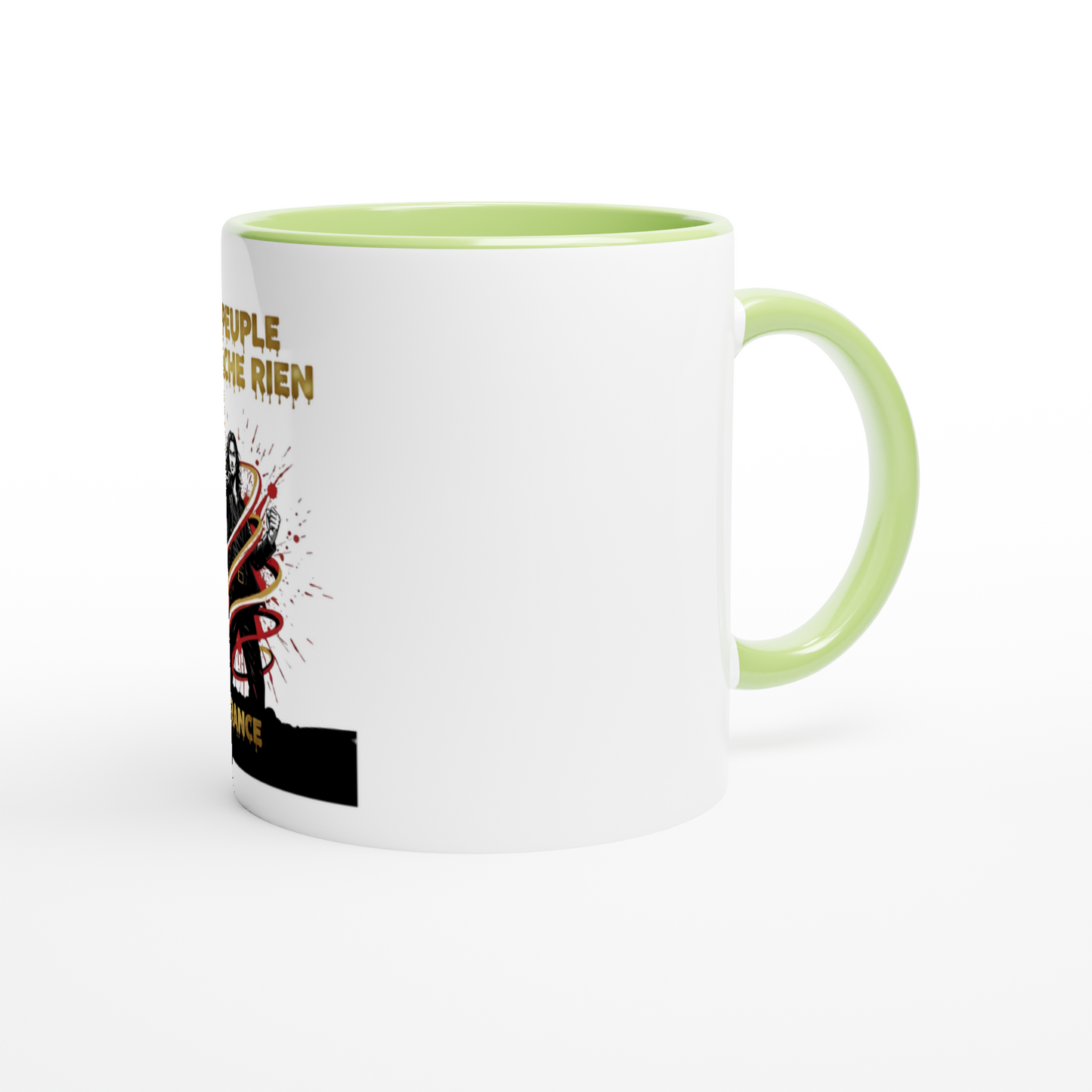 325ml (11oz) Ceramic Mug "le peuple lâche rien"
