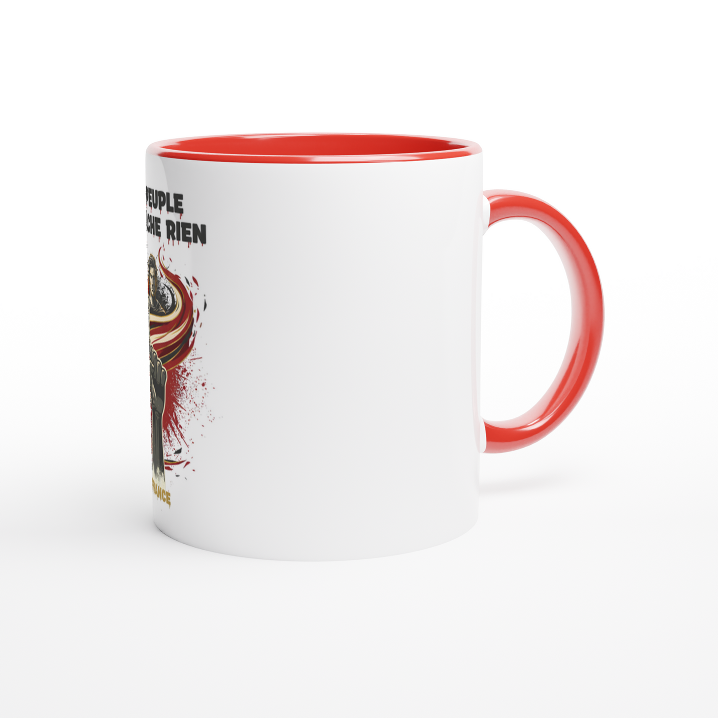 325ml (11oz) Ceramic Mug "le peuple lâche rien"