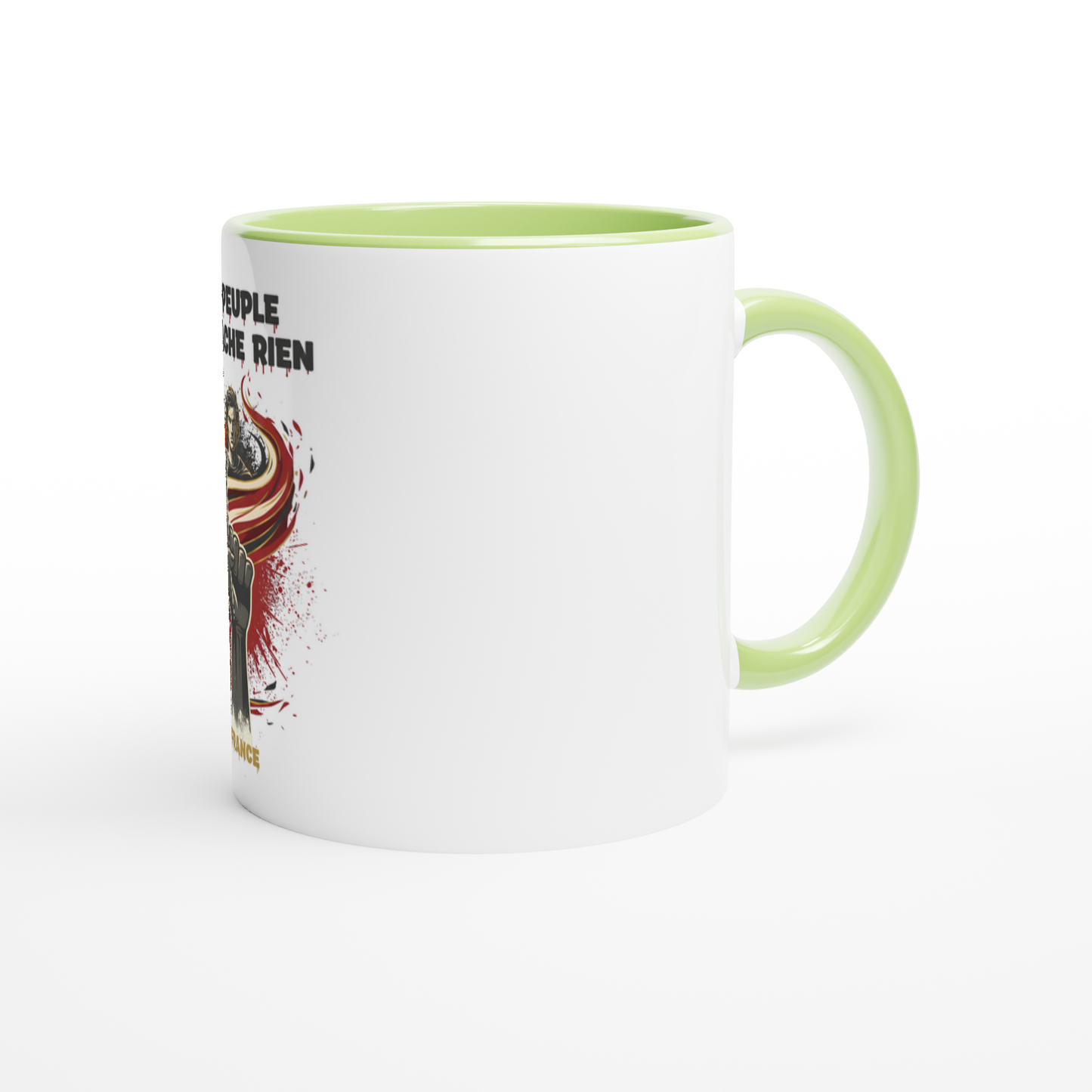 325ml (11oz) Ceramic Mug "le peuple lâche rien"
