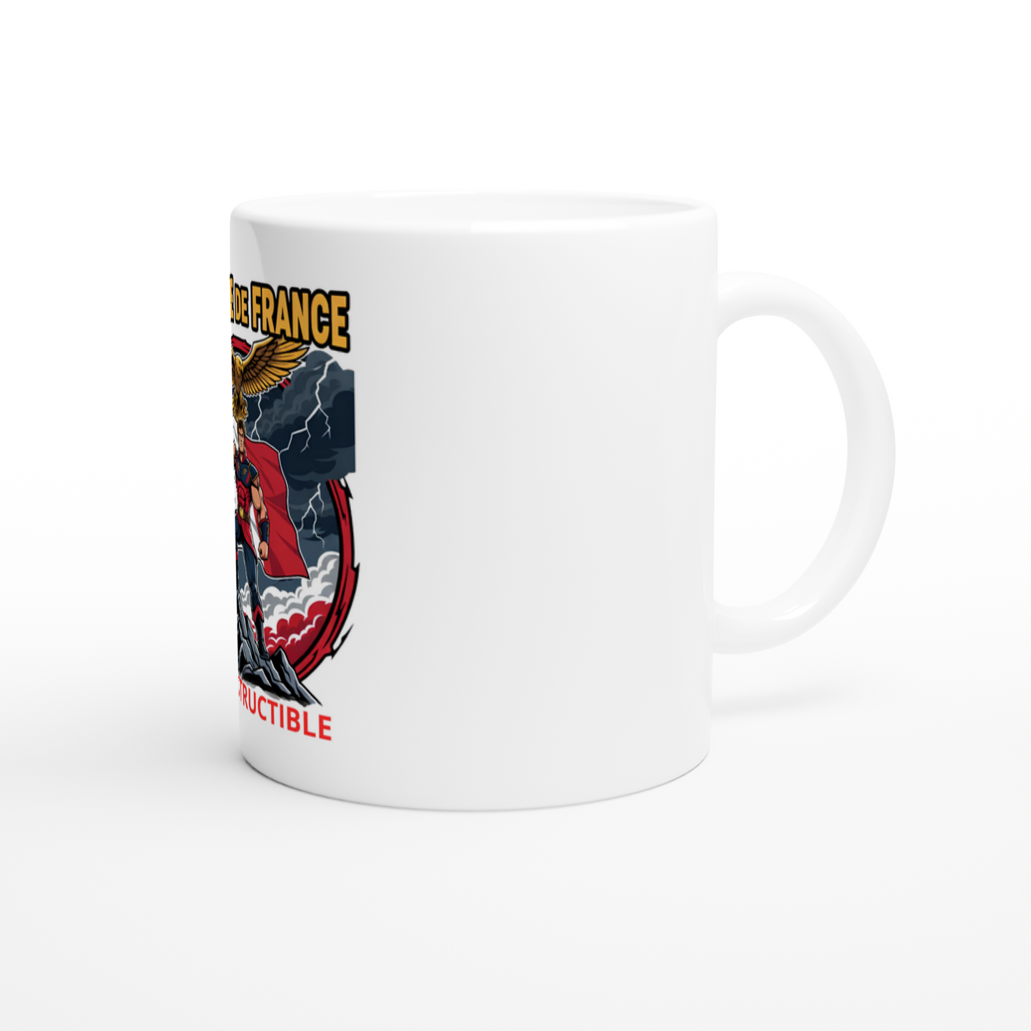 325 ml (11 oz) French-style ceramic mug for men