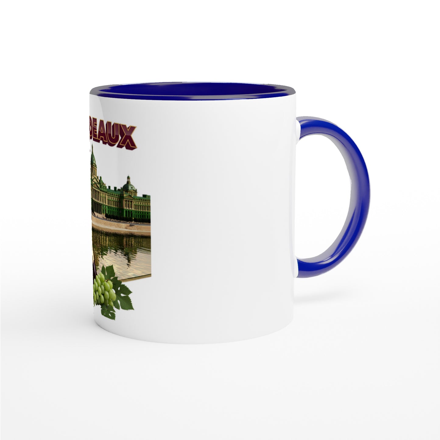 325 ml (11 oz) Burgundy Ceramic Mug, City of France