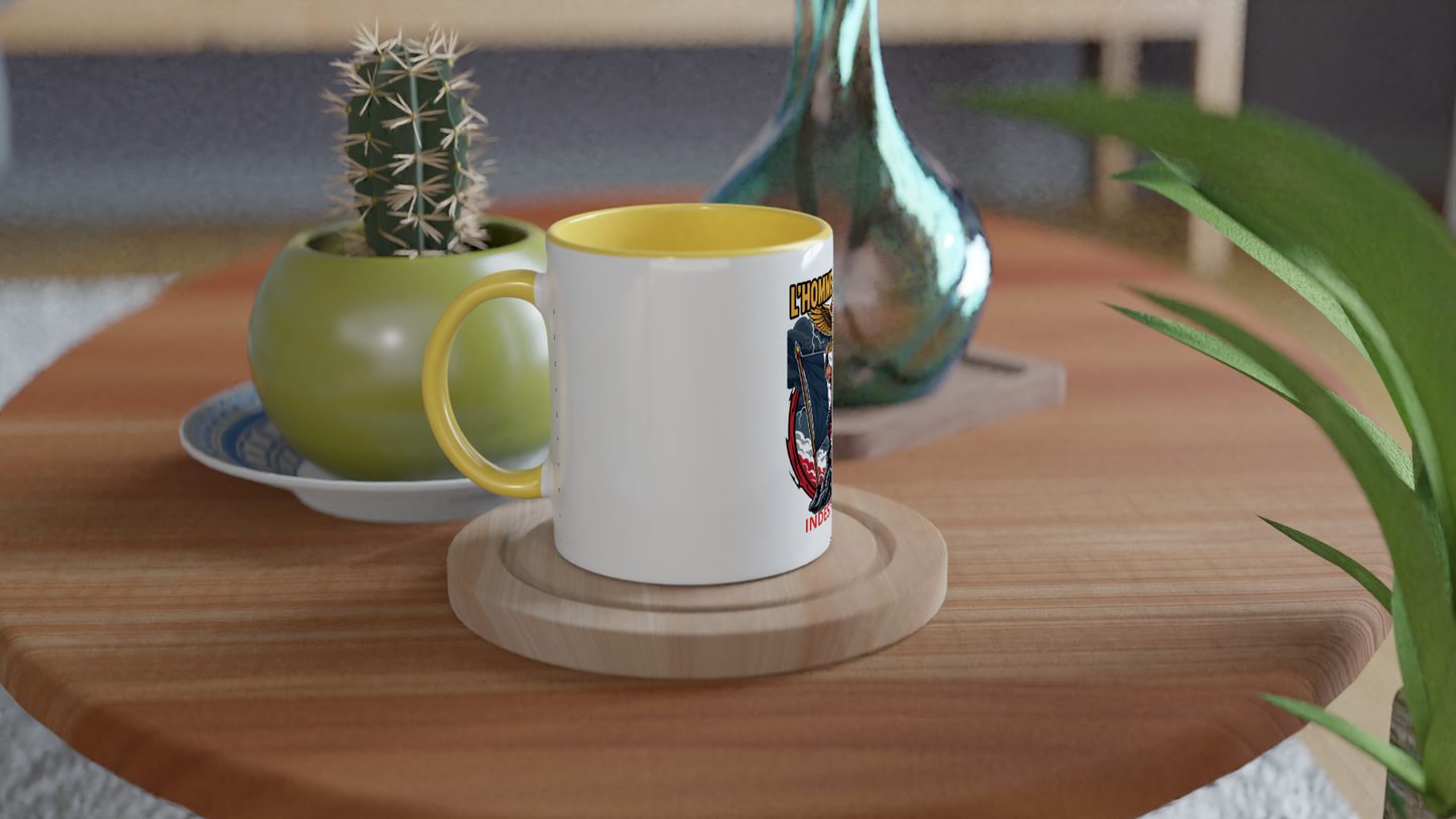 325 ml (11 oz) French-style ceramic mug for men